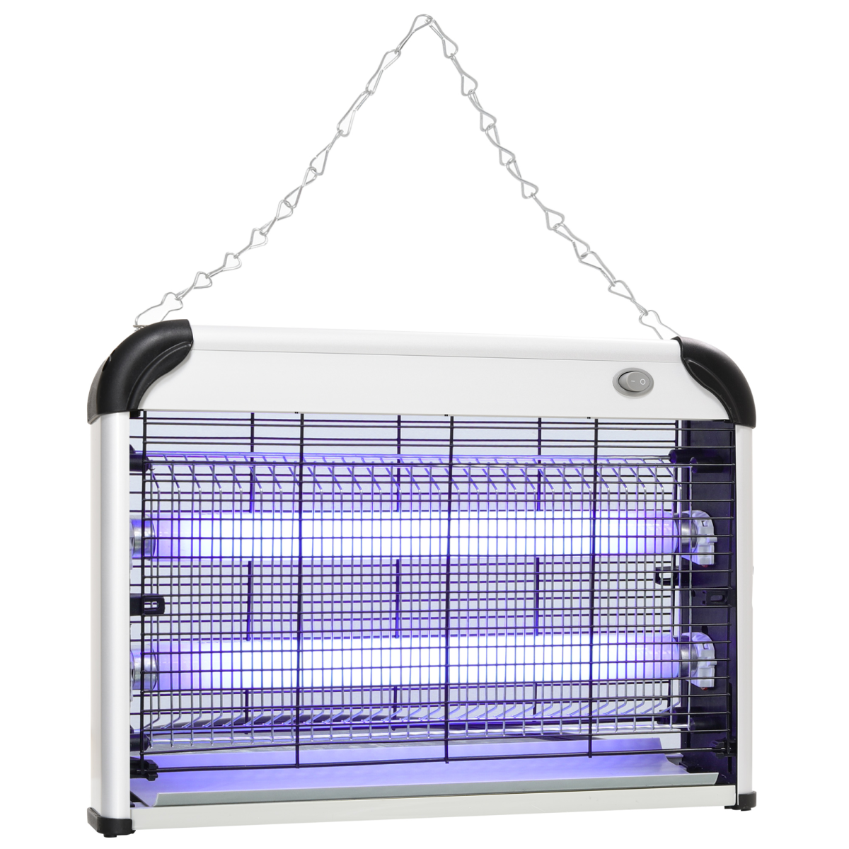 Outsunny 20W Electric Mosquito Killer Fly Trap, Silver