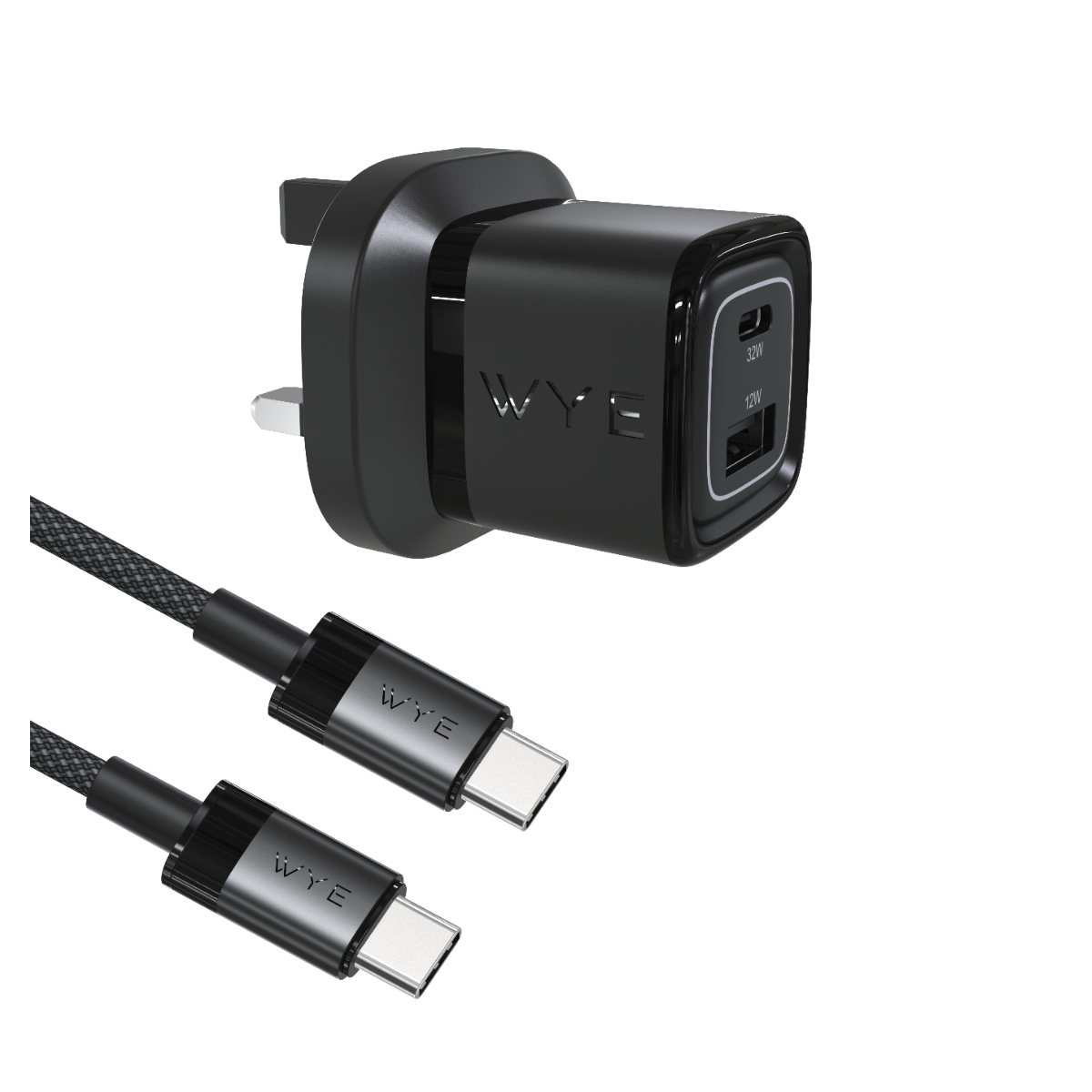 WYEFLUX 25W Single USB-C Charging Kit with USB-C to USB-C Cable (GaN III)