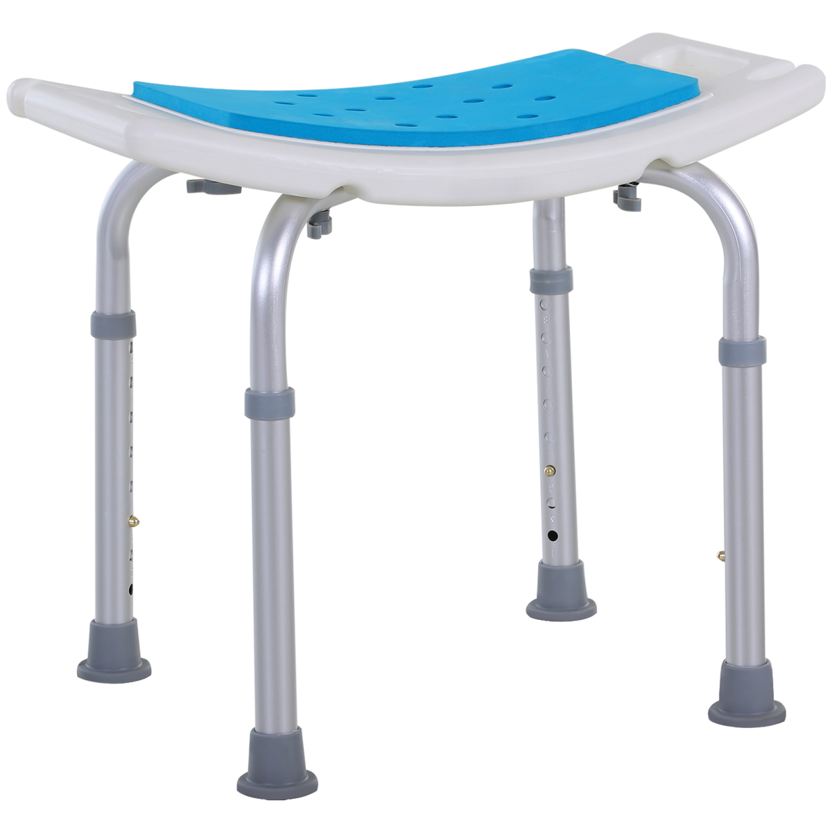 Adjustable Aluminum Bath Stool Shower Chair with Non-Slip Feet
