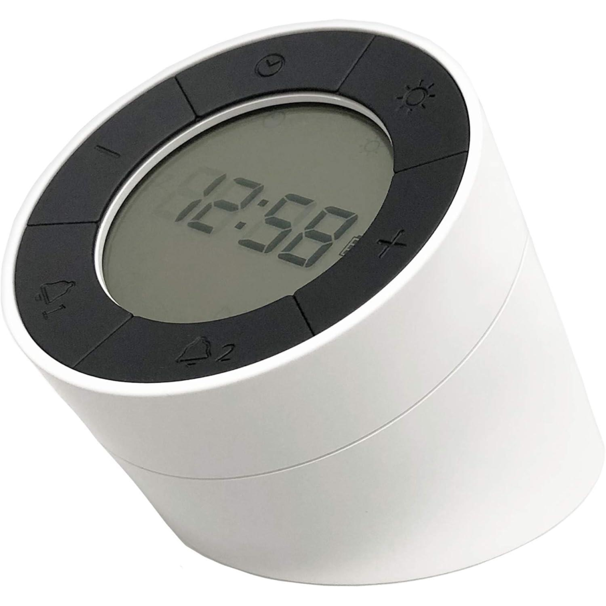 Acctim Jowie Dual Alarm Digital Clock with Night Light and Shake to Snooze, White