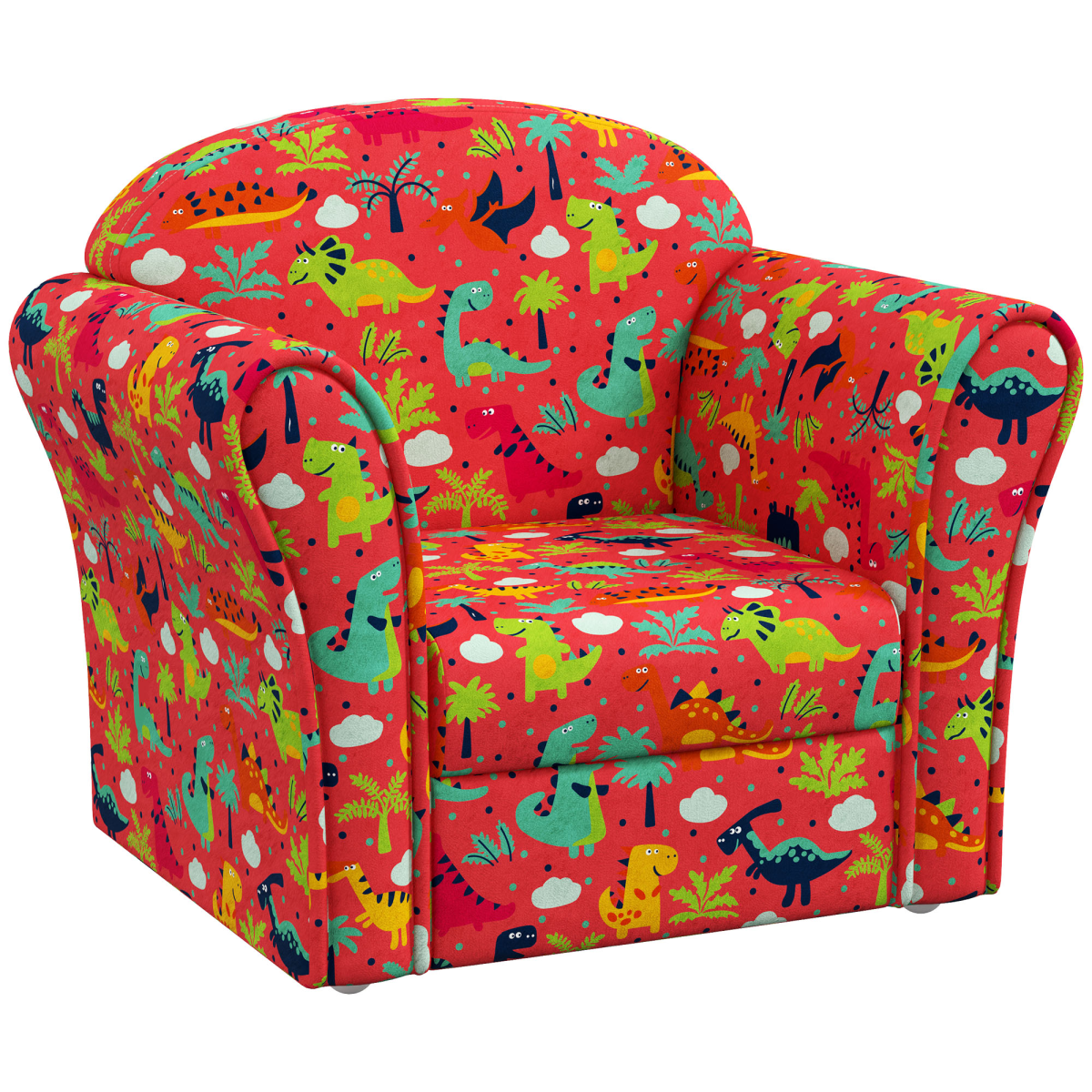 AIYAPLAY Kids Dinosaur Sofa Chair for Toddlers, Red