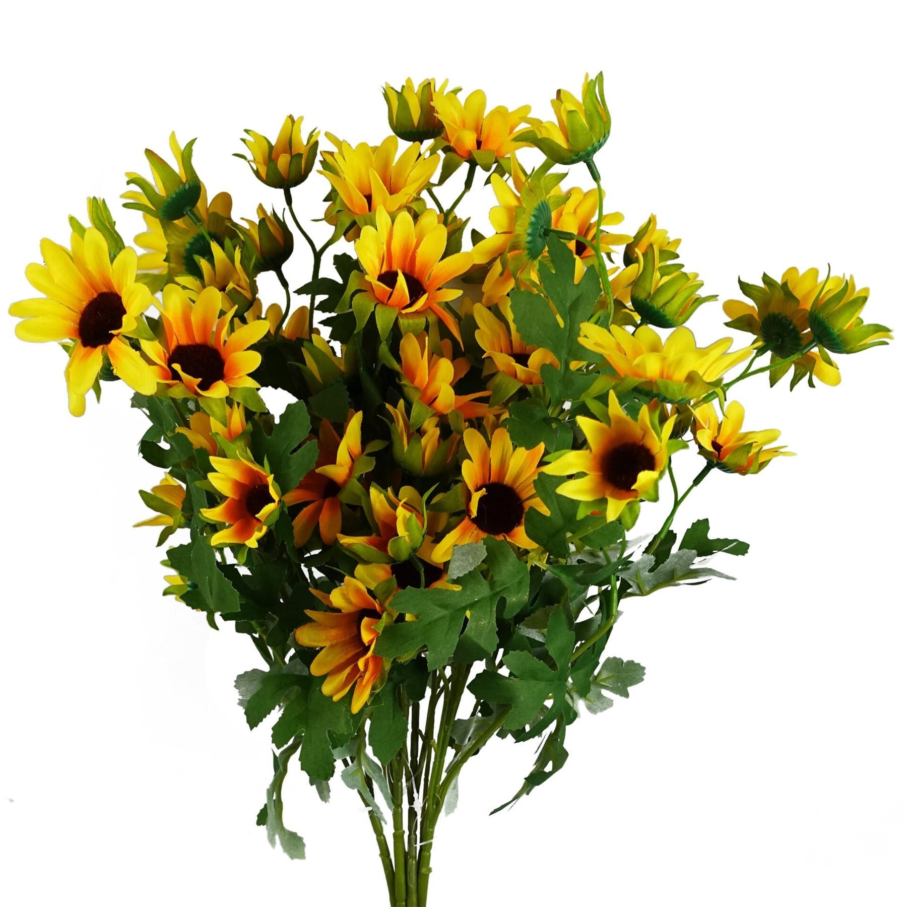 Leaf Pack of 6 70cm Artificial Yellow Daisy Flower Spray
