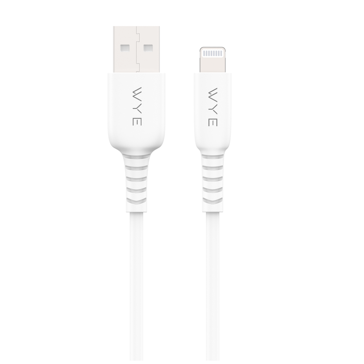 WYE USB-A to 8-Pin Fast Charging & Data Sync Cable, 3m, White