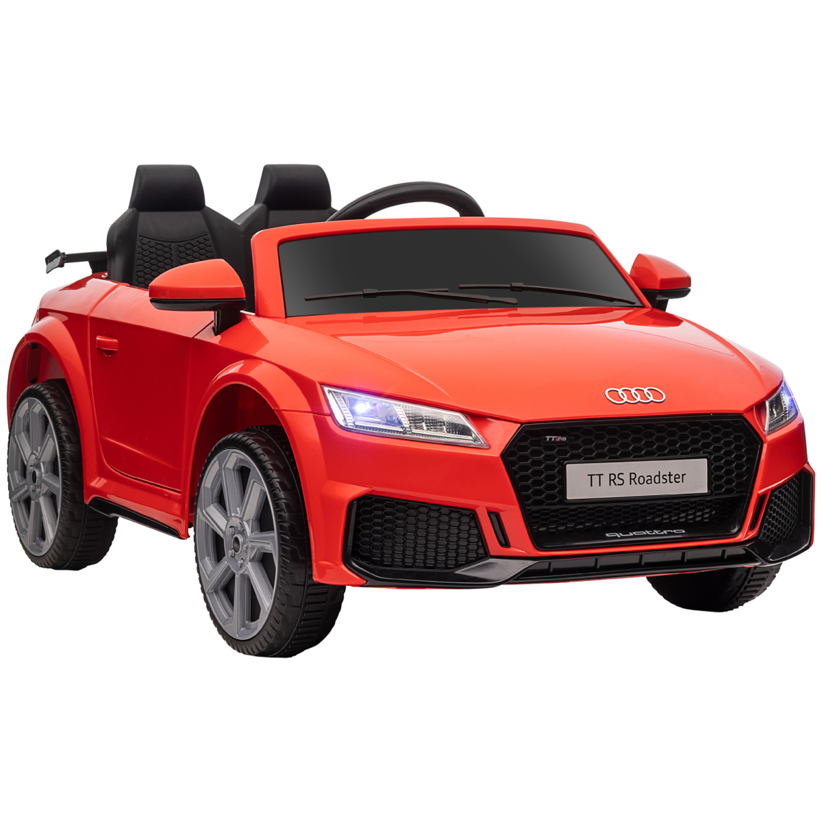 HOMCOM Licensed Audi TT RS 12V Ride On Car with Remote Control, Headlight, MP3, Red