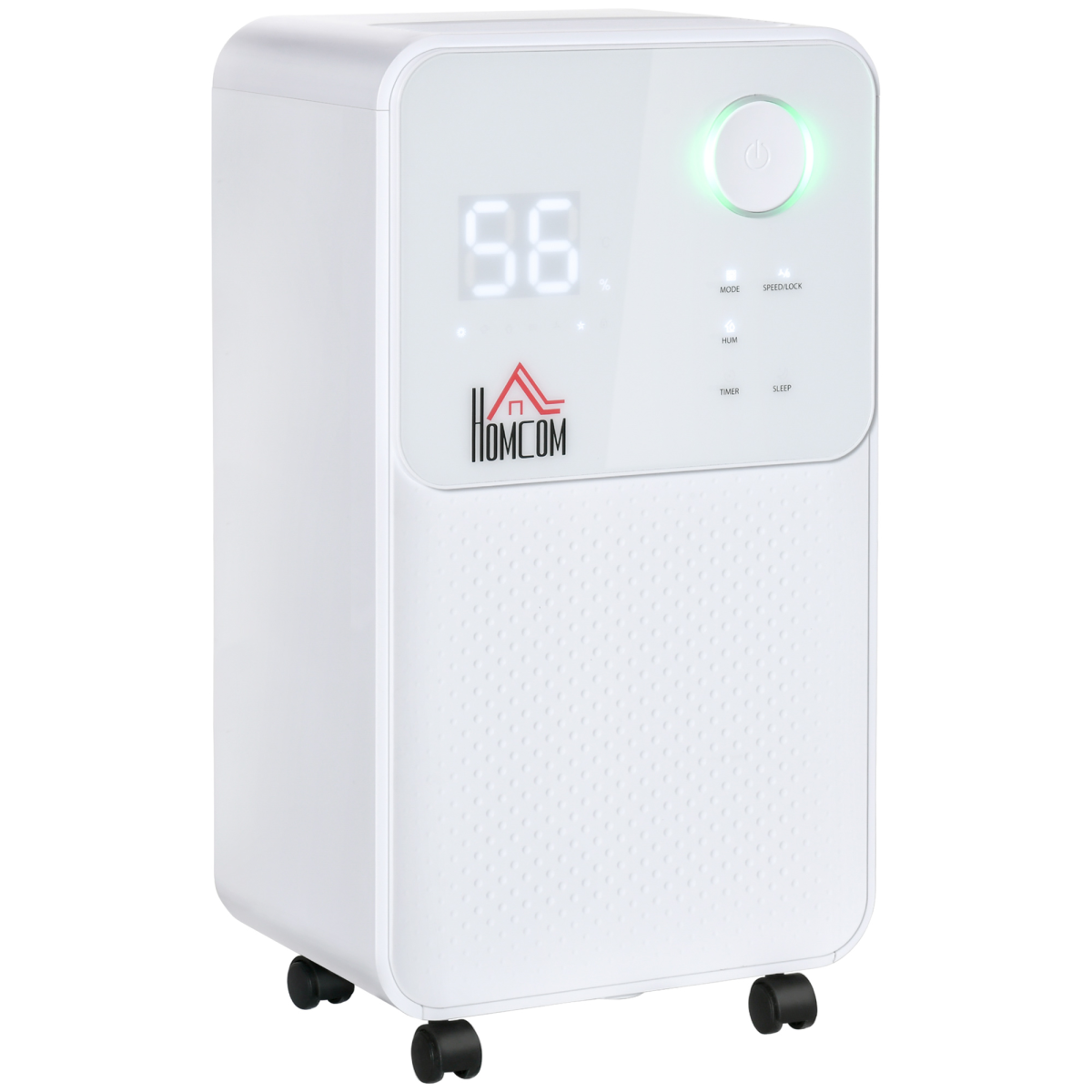 HOMCOM 12L/Day Portable Quiet Dehumidifier for Home and Laundry Room with 24-Hour Timer, Child Lock and LED Display
