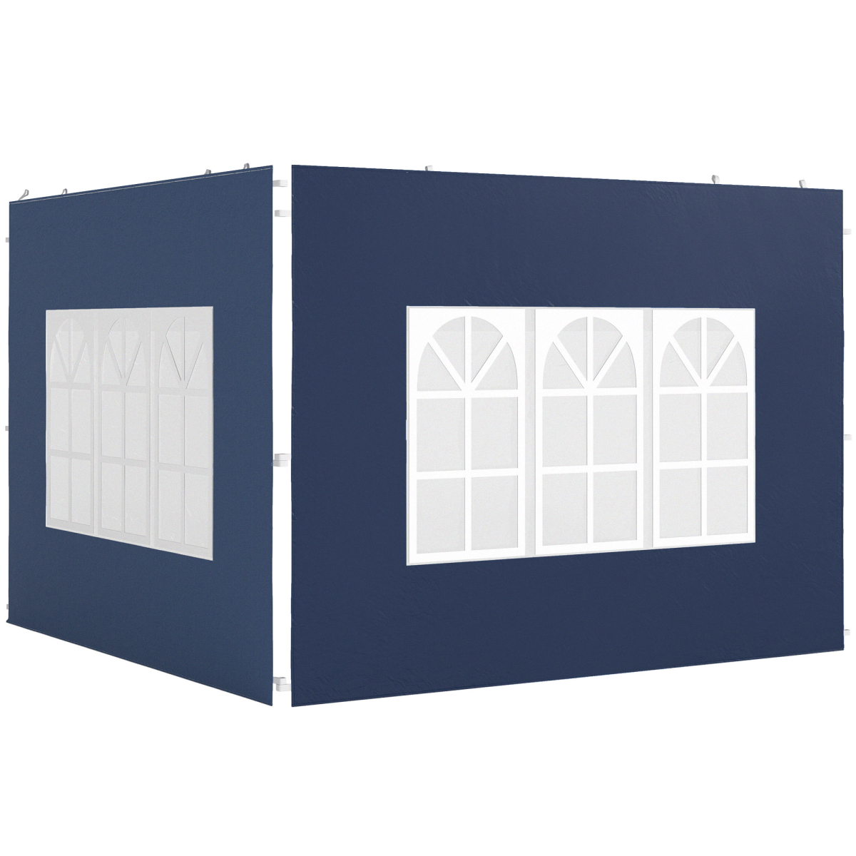 Outsunny 2-Pack Blue Gazebo Side Panels for 3x3m/3x6m Canopy