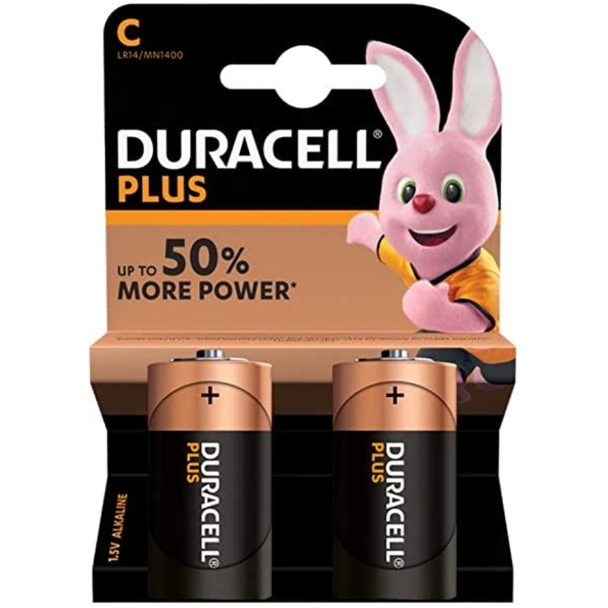 Duracell Plus Power C Size Alkaline Batteries Pack of 10