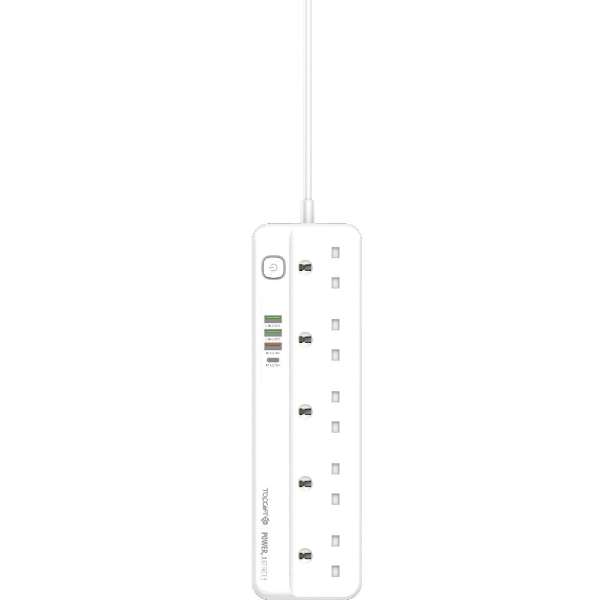 WYEFLUX Extension Socket 10A Electric Outlets With USB PD QC3.0 Charging Ports