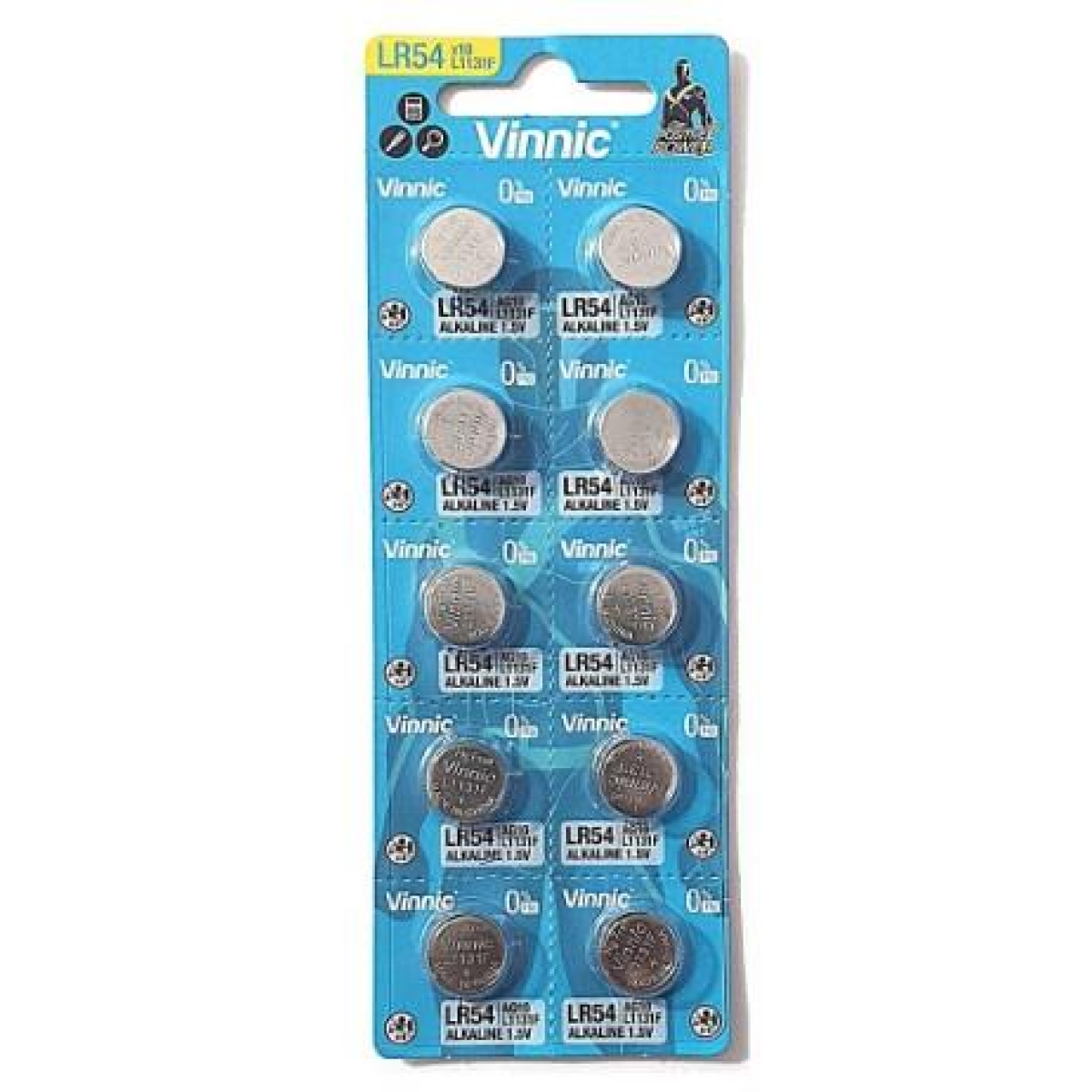 Vinnic LR1131 AG10 Watch Batteries Pack of 10