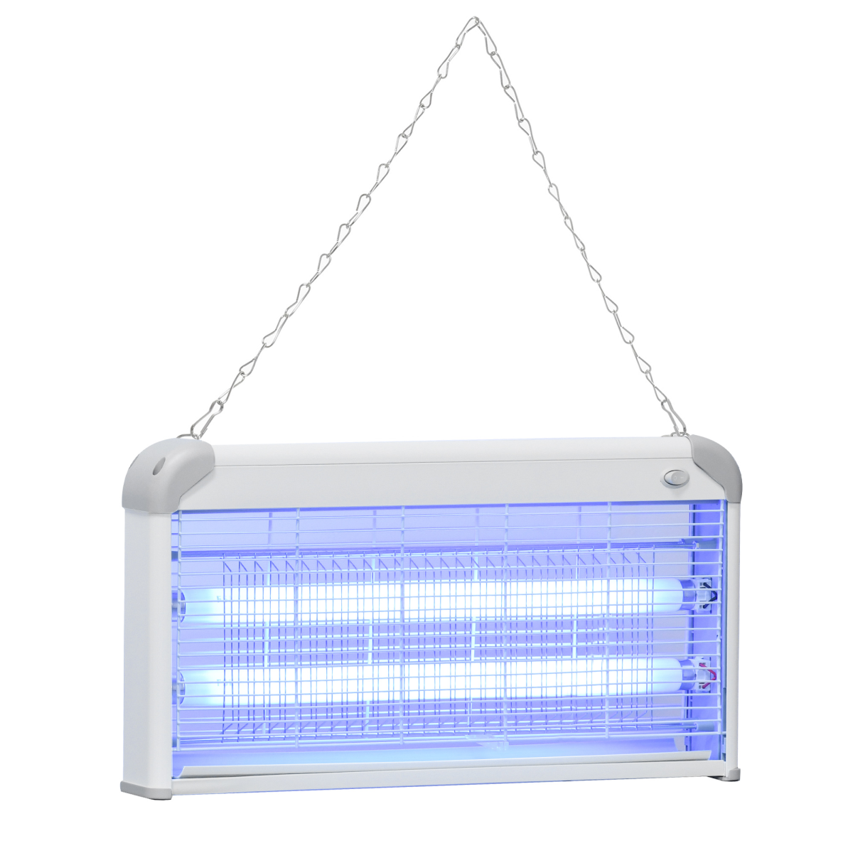 Outsunny 30W Wall-Mounted Mosquito LED Killer Lamp Insect Zapper, Steel Grey