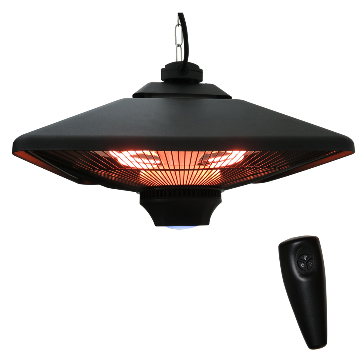 Outsunny 2000W Electric Outdoor Hanging Heater with LED Light