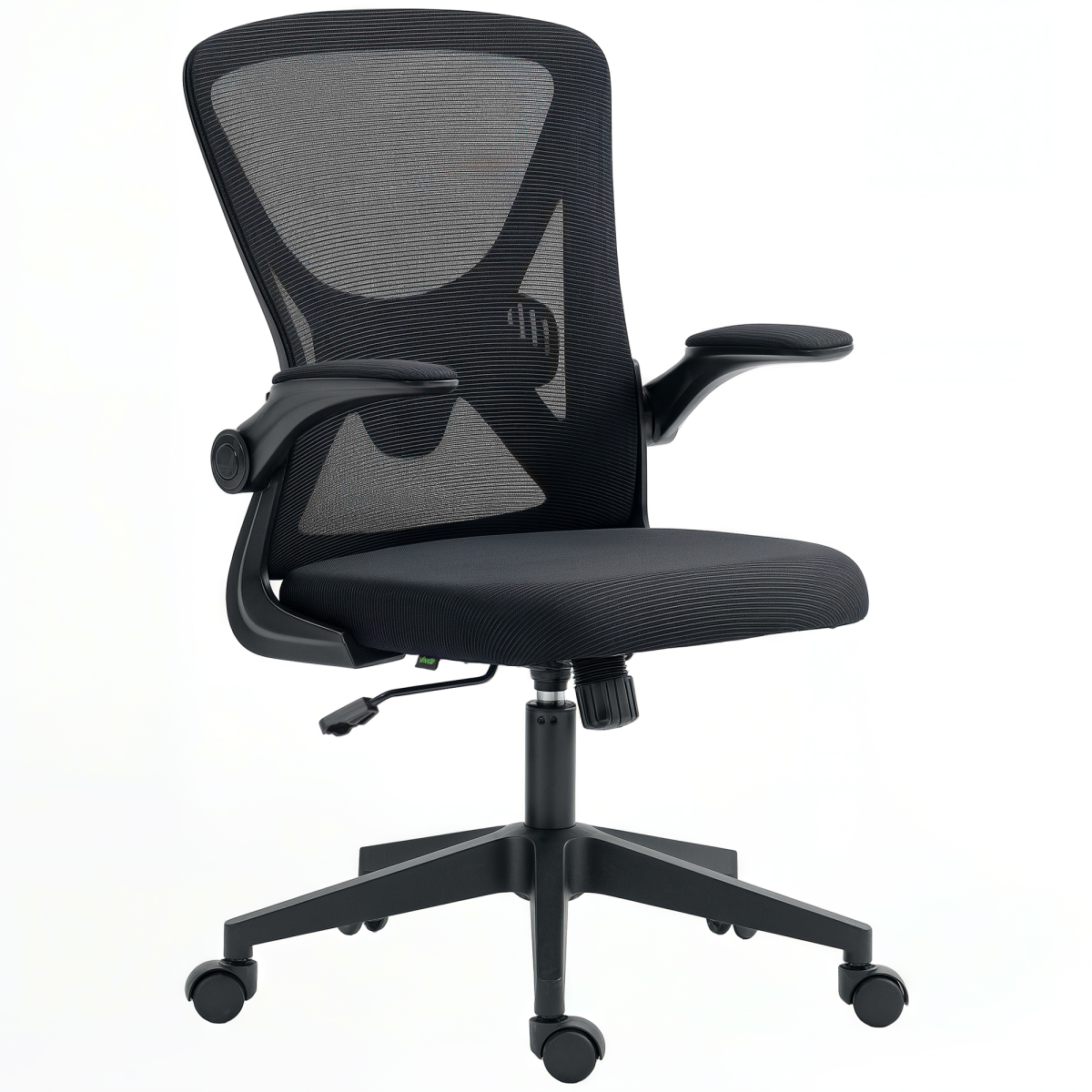 Vinsetto Mesh Office Chair with Lumbar Support, Tilt Function, Adjustable Height, Flip-Up Armrests and Swivel Wheels