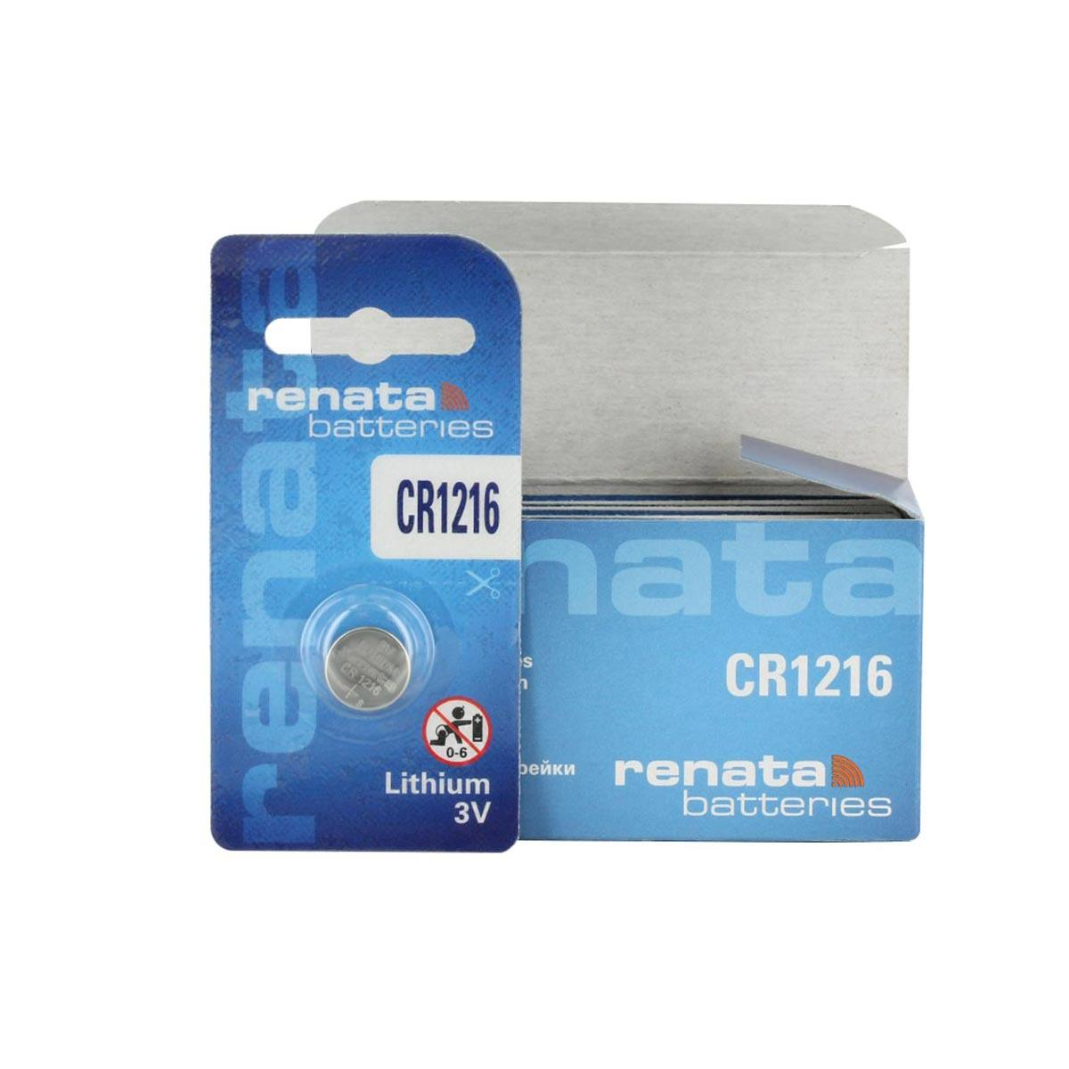 Renata CR1216 3V Lithium Button Top Battery 1 Pack