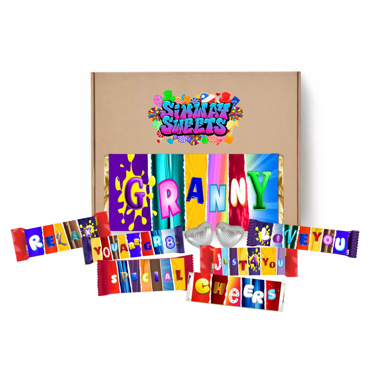 Mother’s Day Gift Box with Fun Chocolate Bar Wrappers – Simway Sweets