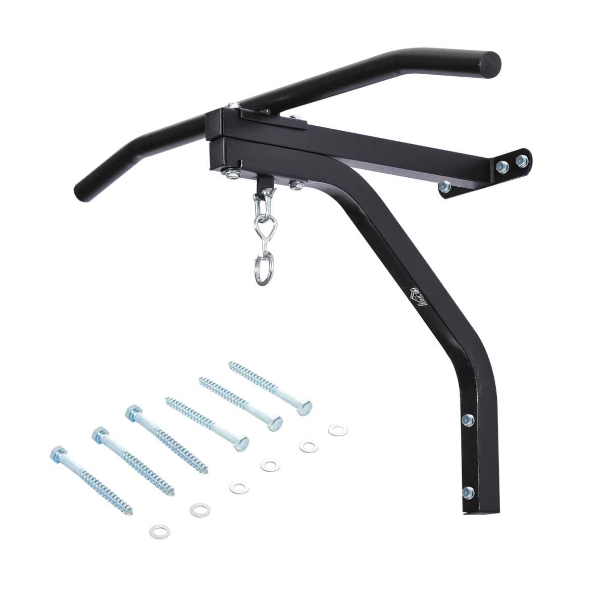 2-in-1 Wall Mount Pull-Up and Boxing Bag Hanger, Heavy-Gauge Steel, Swivel Chain, Up to 130kg
