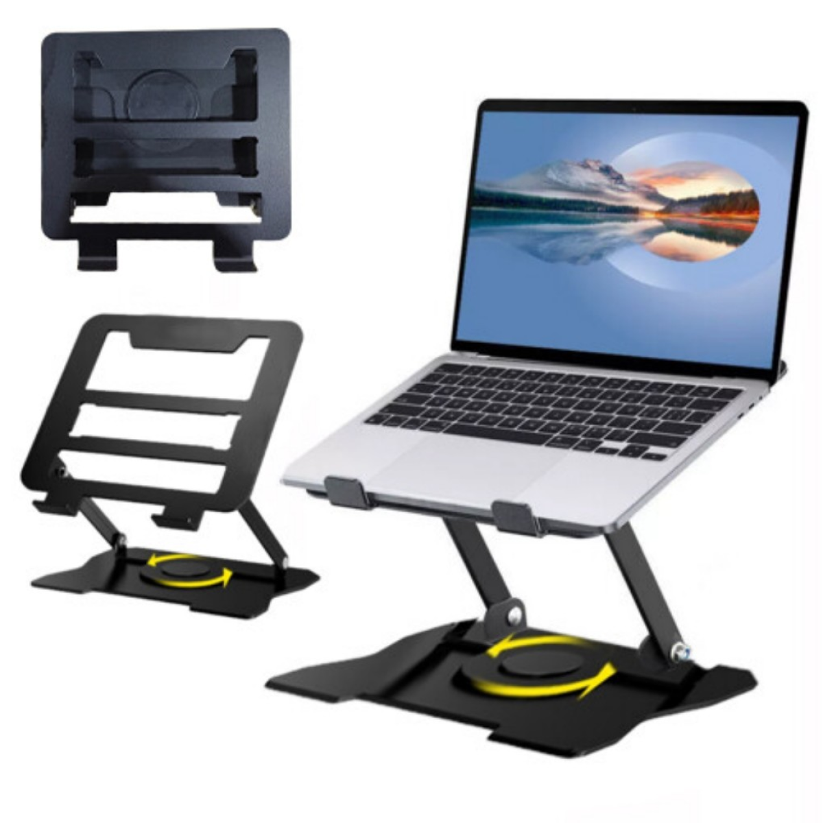 360° Metal Portable Adjustable Laptop Tablet Stand Riser for Desk