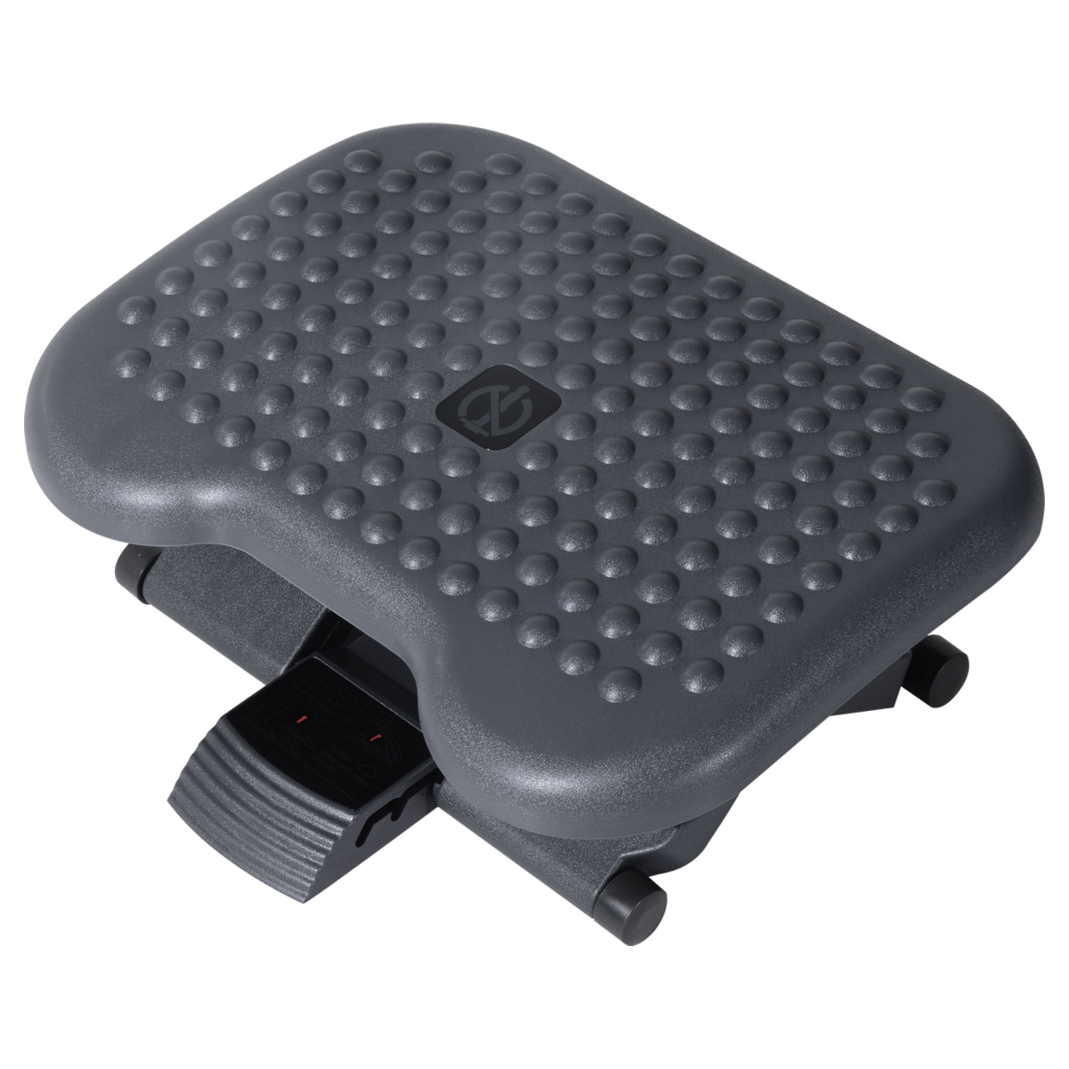 Adjustable Massage Footrest, 3-Position Tilting Under Desk, Black