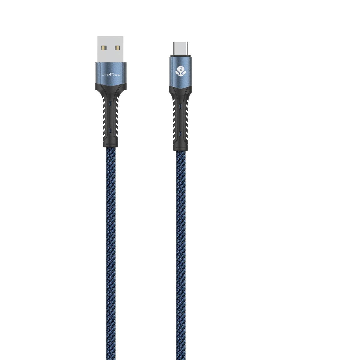 WYEFLOW 10W Braided USB-A to USB-C Charging & Data Cable 1m