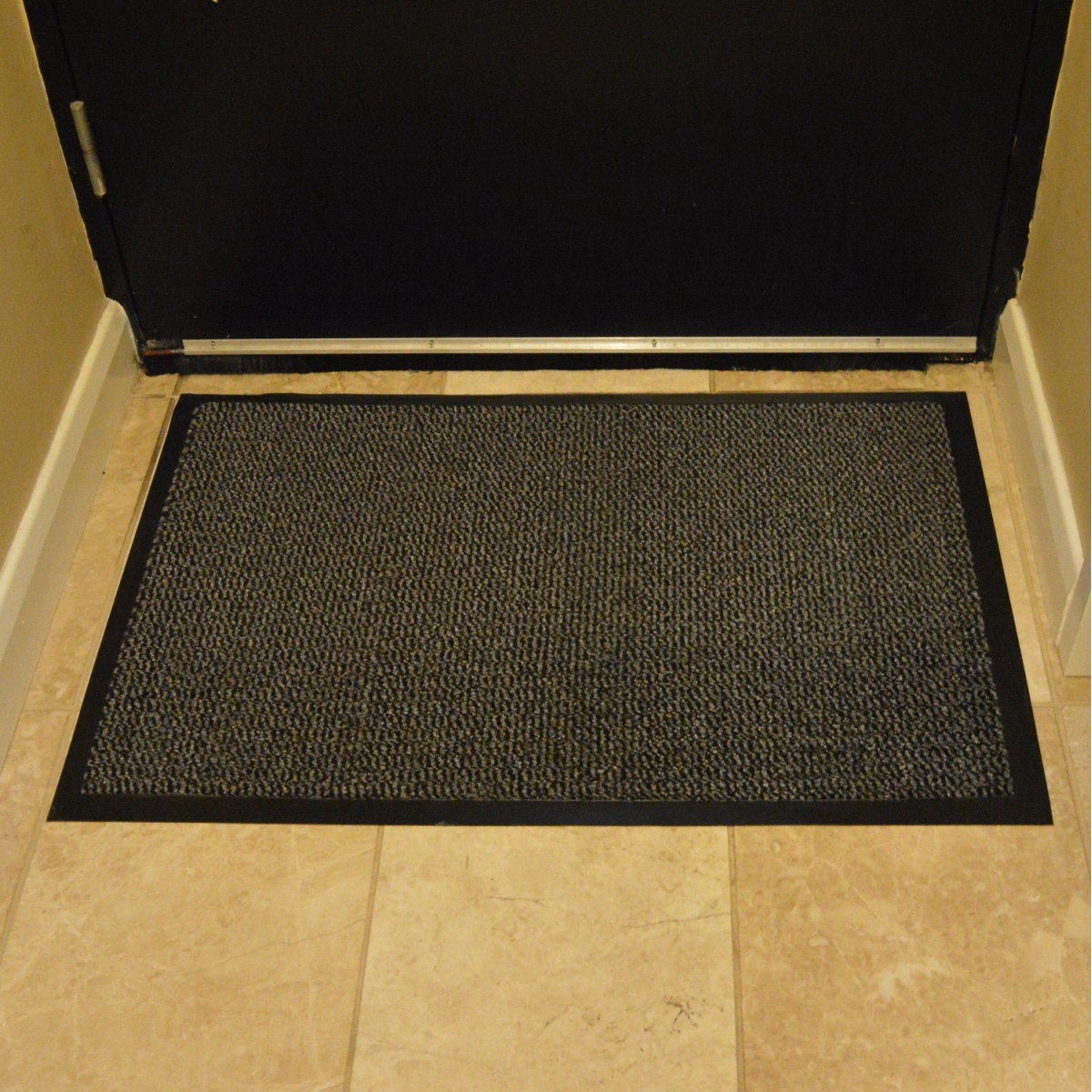 Grey Barrier Dirt Trap Entrance Mat 60 x 90cm with Non-Slip Nitrile Rubber Backing