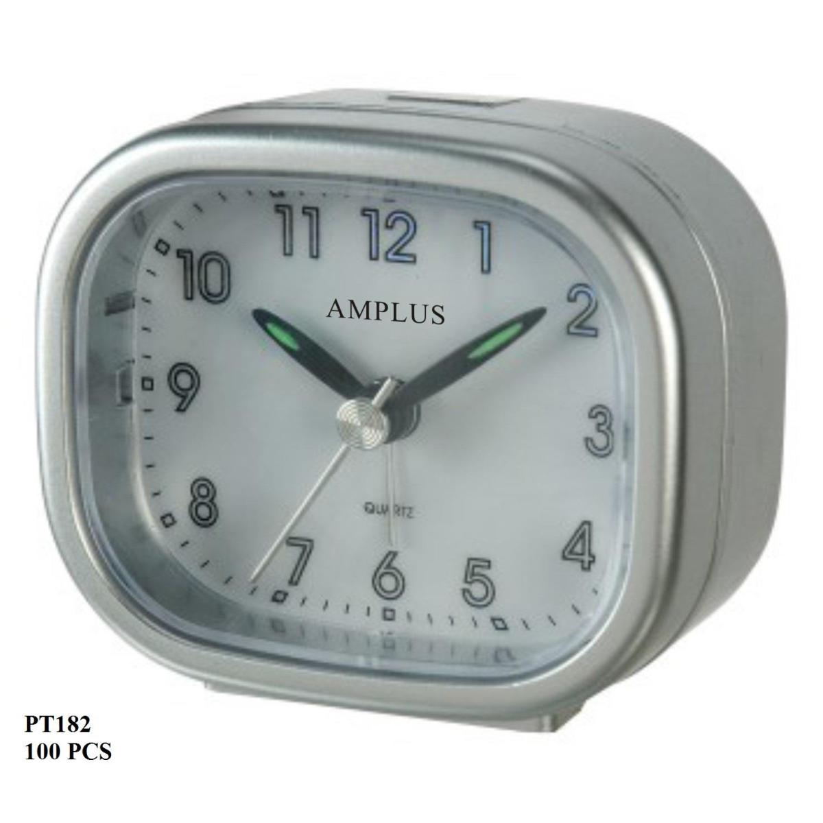 Amplus Travel Alarm Clock with Silent Sweep Second Hand, Beep Alarm, Light and Snooze