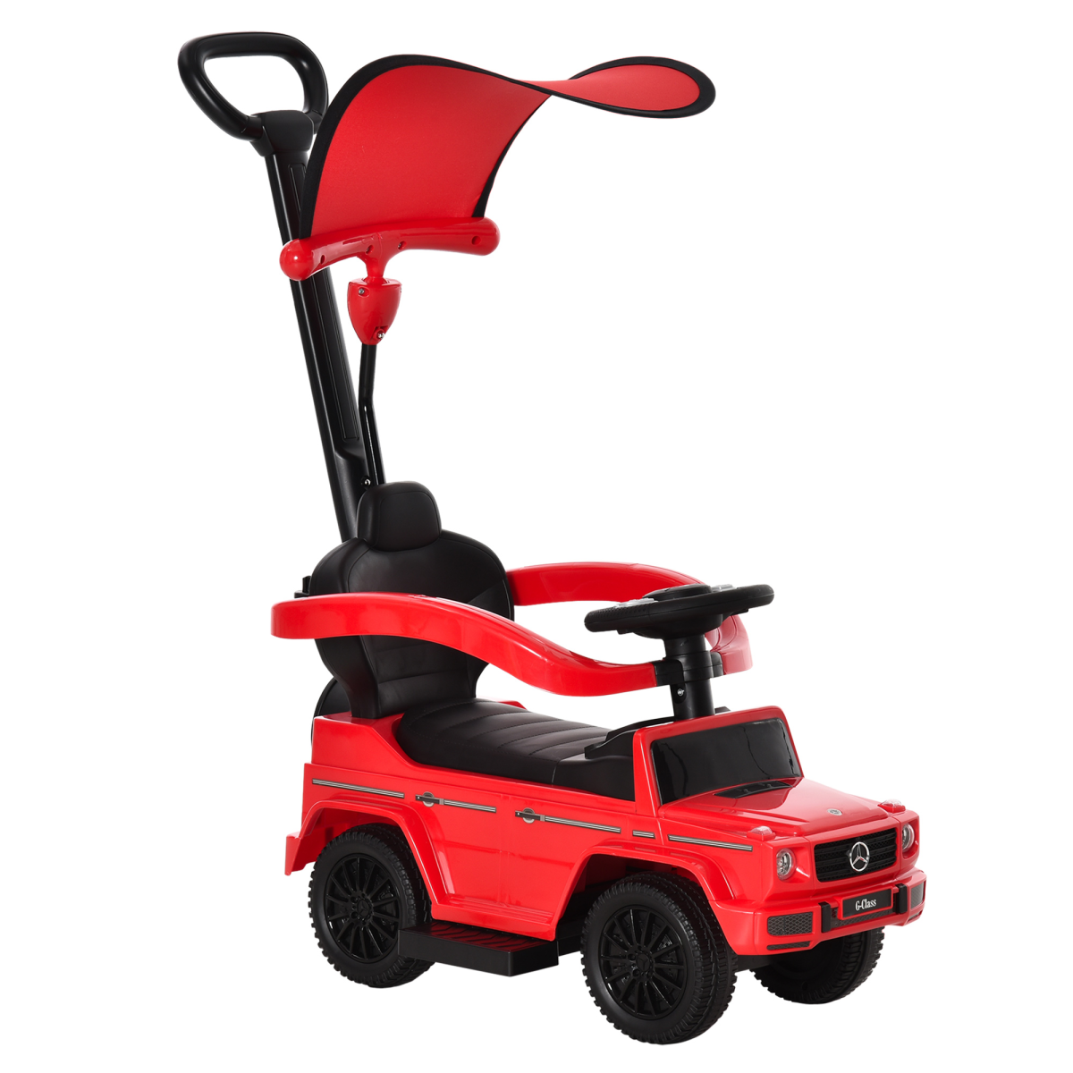 Officially Licensed Mercedes Benz G350 Ride-On Sliding Car with Canopy and Under-Seat Storage