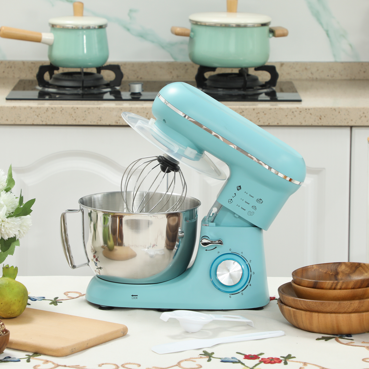 1300W 4.5L Stand Mixer with Whisk, Dough Hook and Beater