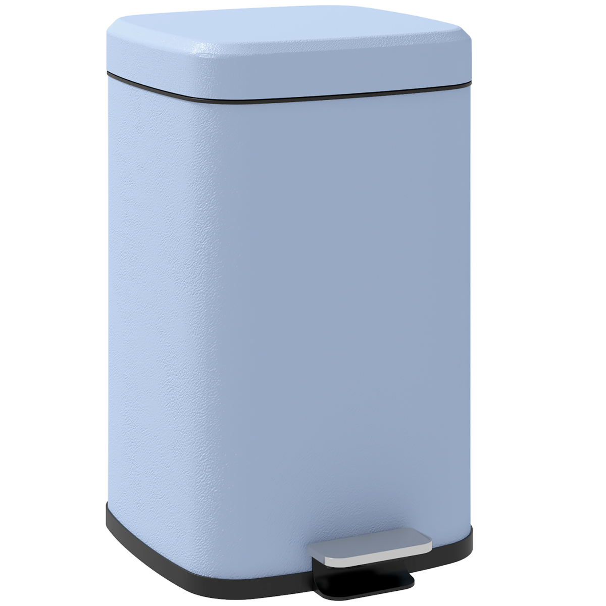 PawHut 20L Metal Kitchen Pedal Bin with Soft-Close Lid, Light Blue