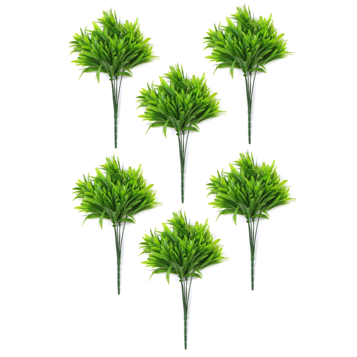 Pack of 6 30cm Fire Retardant Artificial Mini Leaf Stem, Bare Stem, No Pot