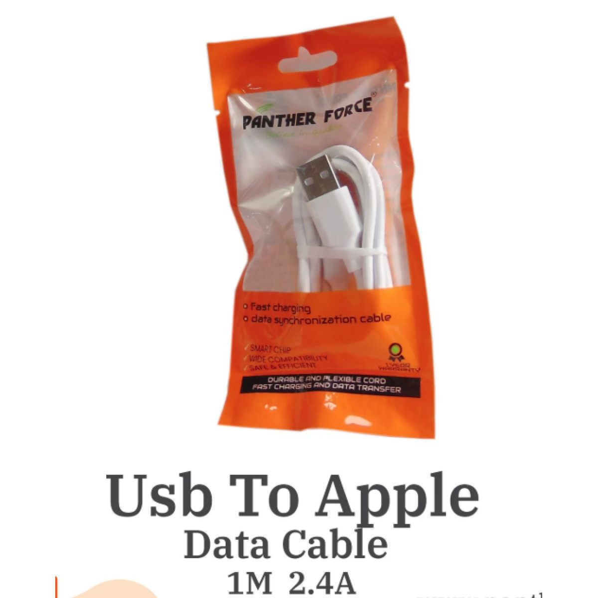 Panther Force 1M USB to 8 Pin Lightning Cable