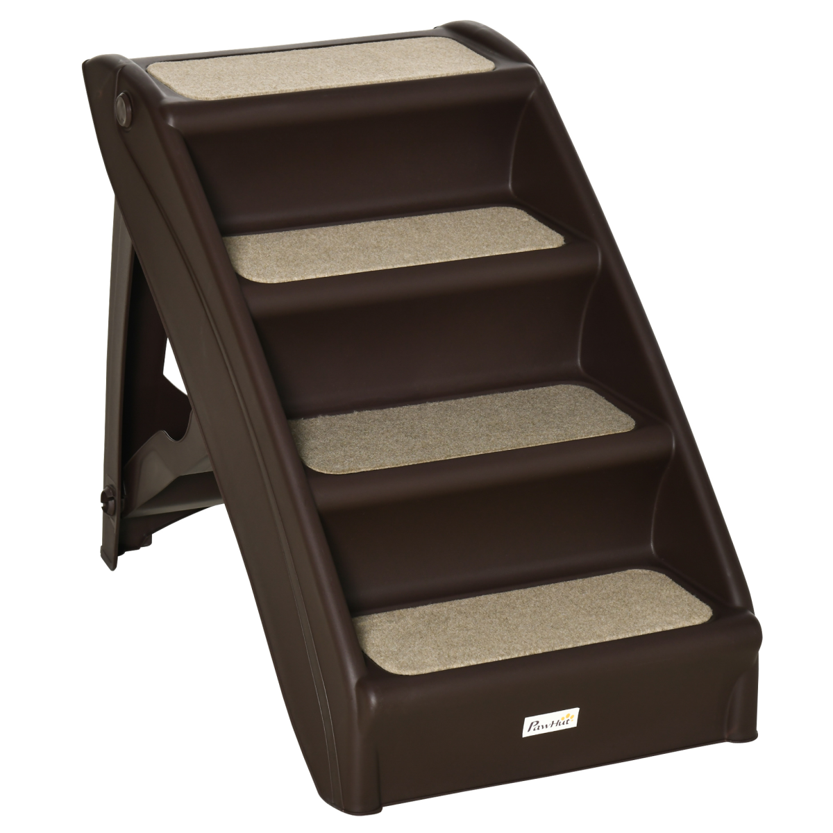 Foldable Non-Slip Pet Steps for Bed and Sofa, Small Dogs and Cats, Brown