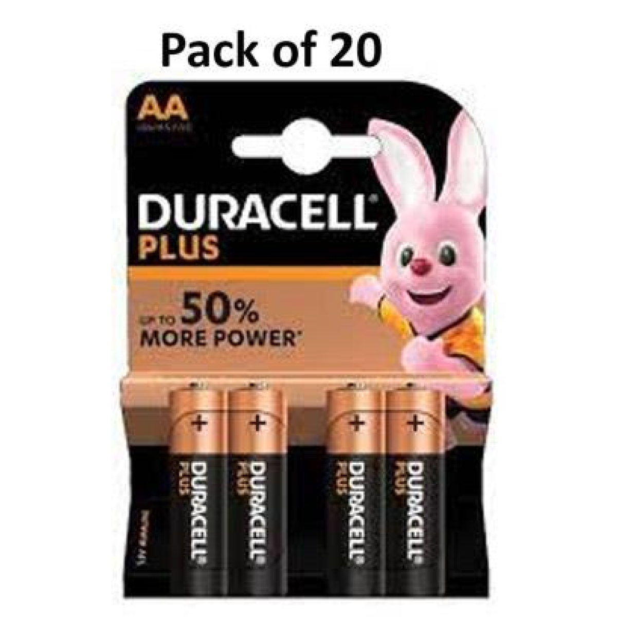 Duracell Plus AA Alkaline Batteries Pack of 20