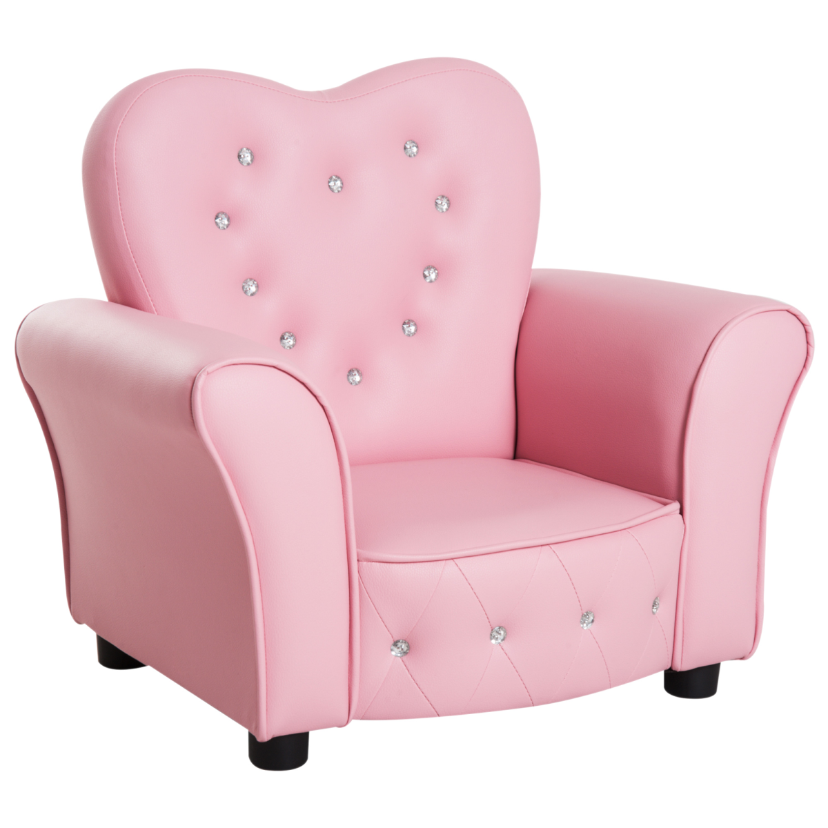 HOMCOM Pink Toddler Mini Sofa, Children Armchair, 18M+