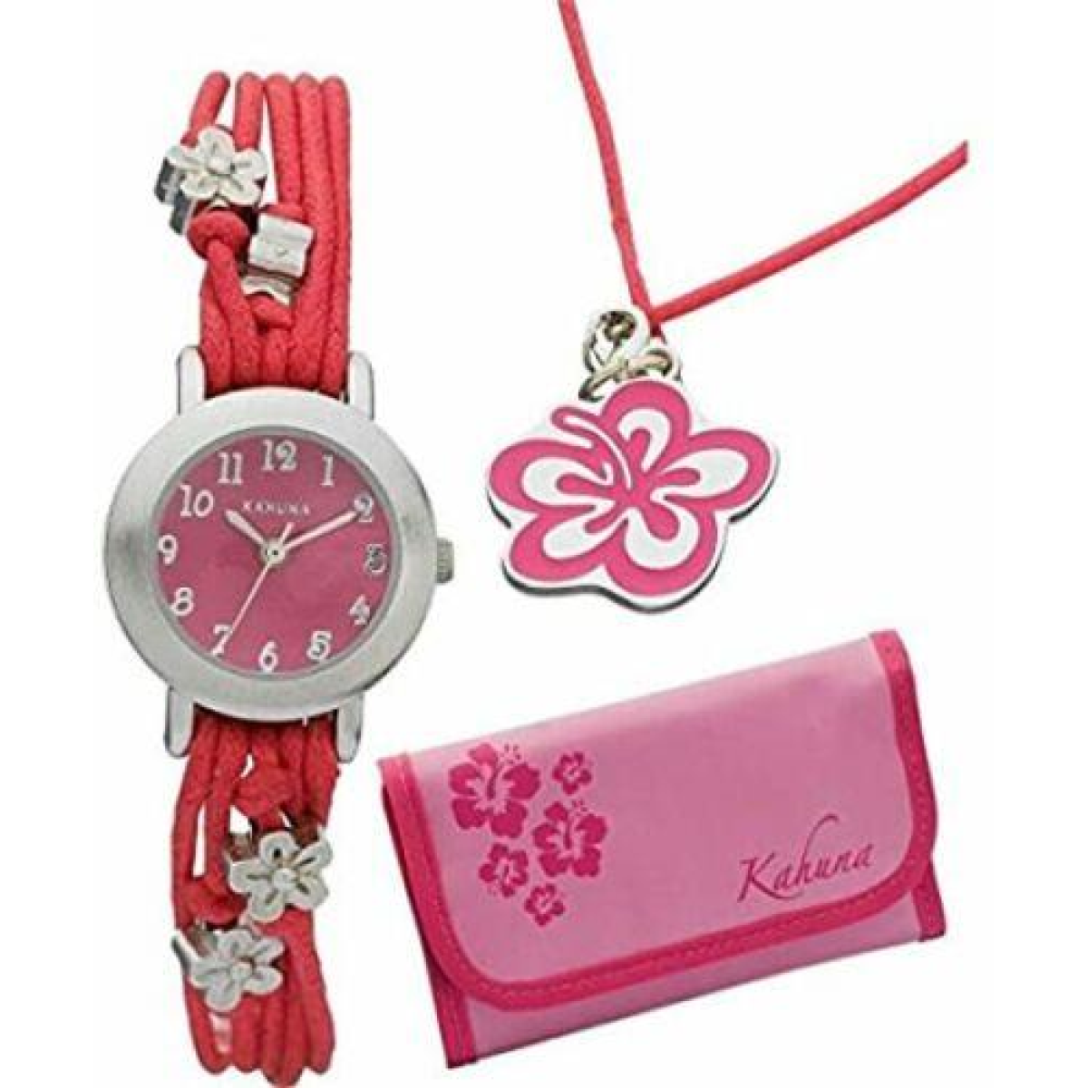 Kahuna Children Girls Wallet, Necklace Gift Set Watch AKKS-0003F - CLEARANCE NEEDS RE-BATTERY