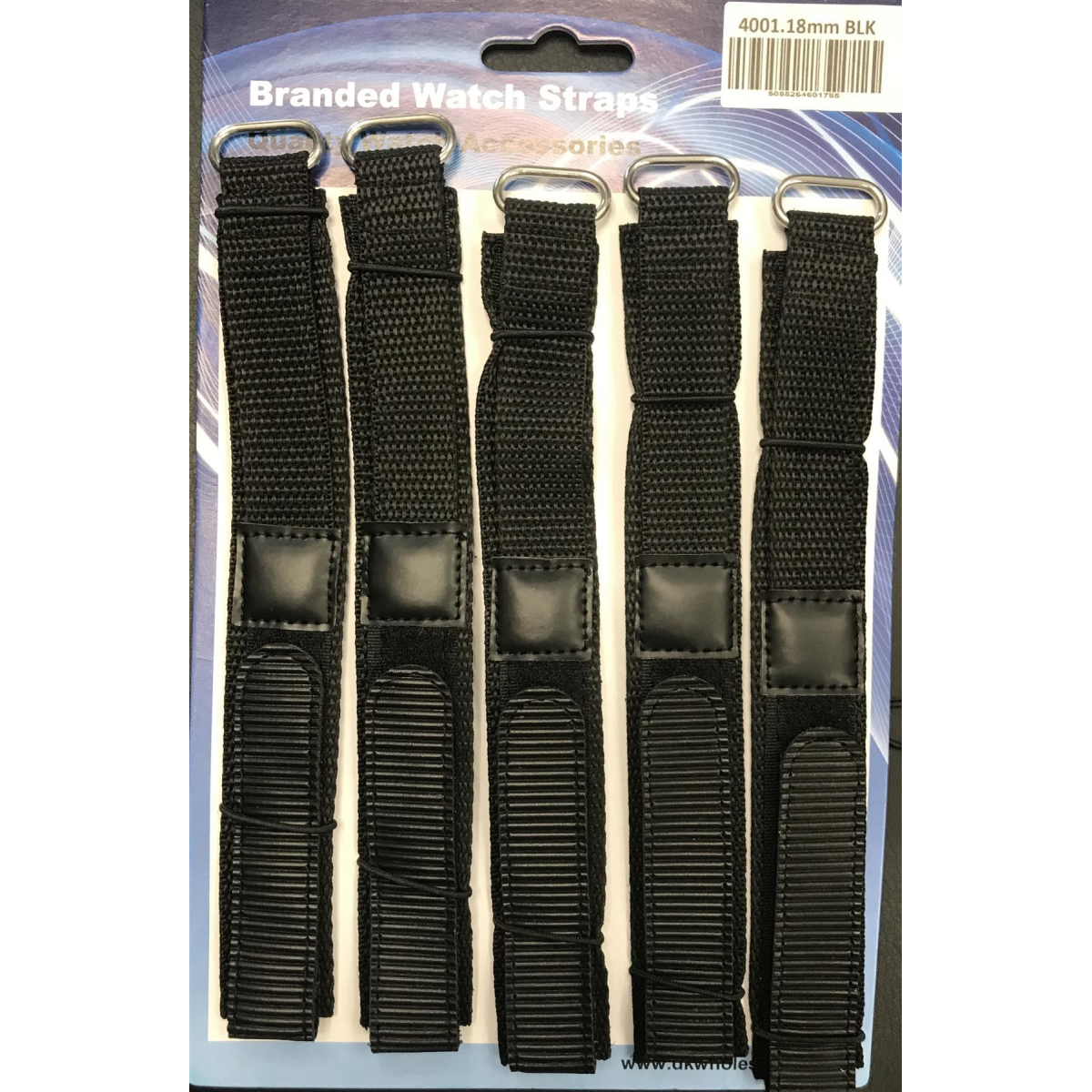 Velcro Watch Straps 20mm Black Pack of 5