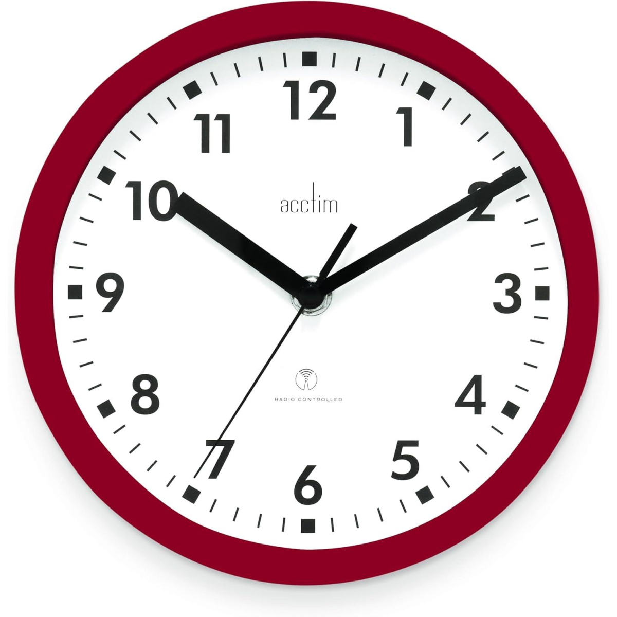 Acctim Nardo 20cm Radio Controlled Red Wall Clock
