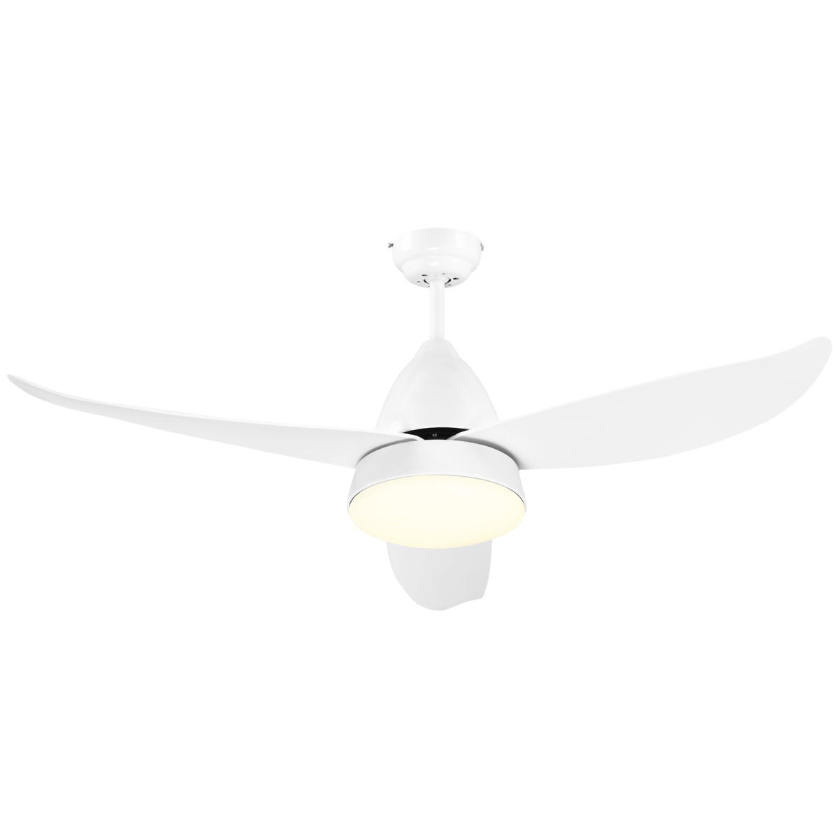 HOMCOM Reversible Ceiling Fan with Light, 3-Blade White, 6-Speed Remote Control, 4000K LED Light