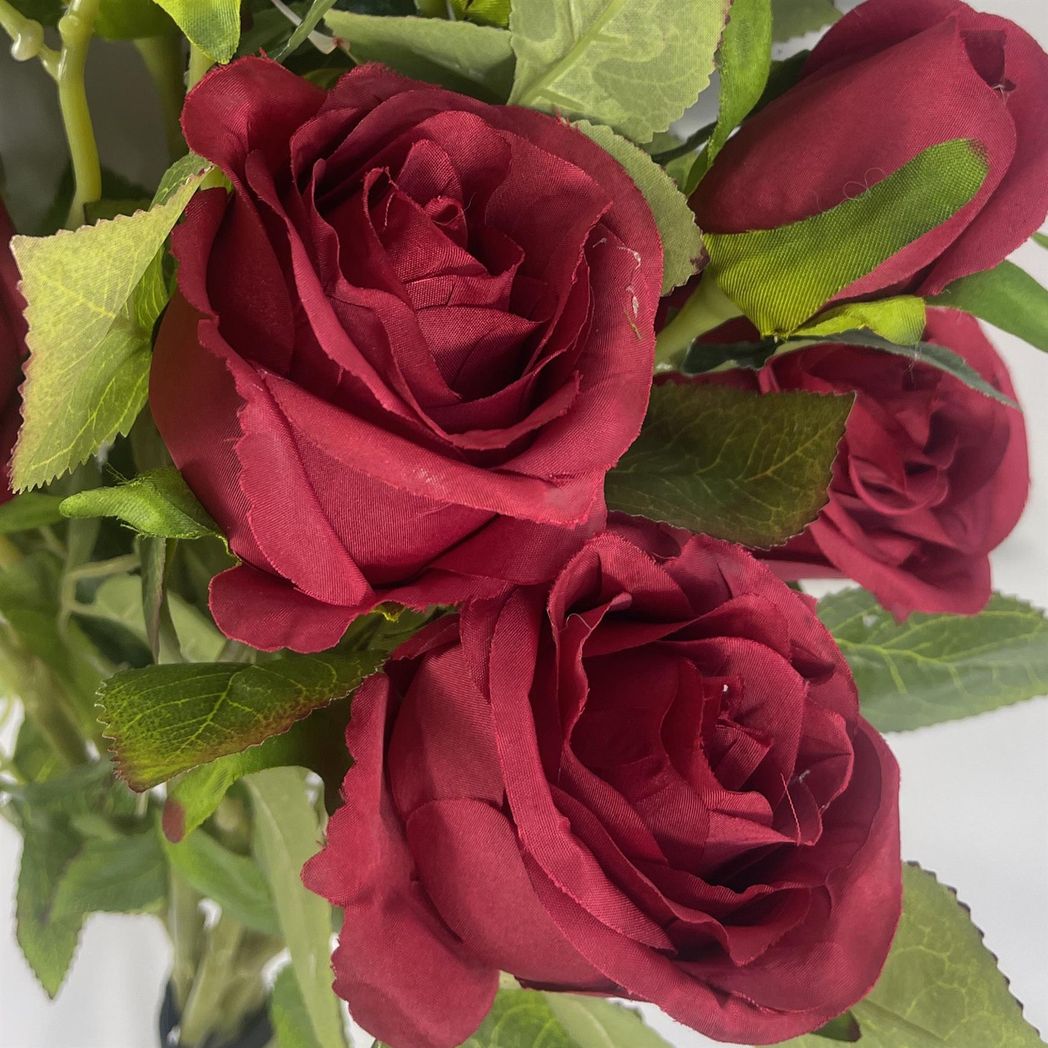60cm Lifelike Artificial Red Rose Flower Stem