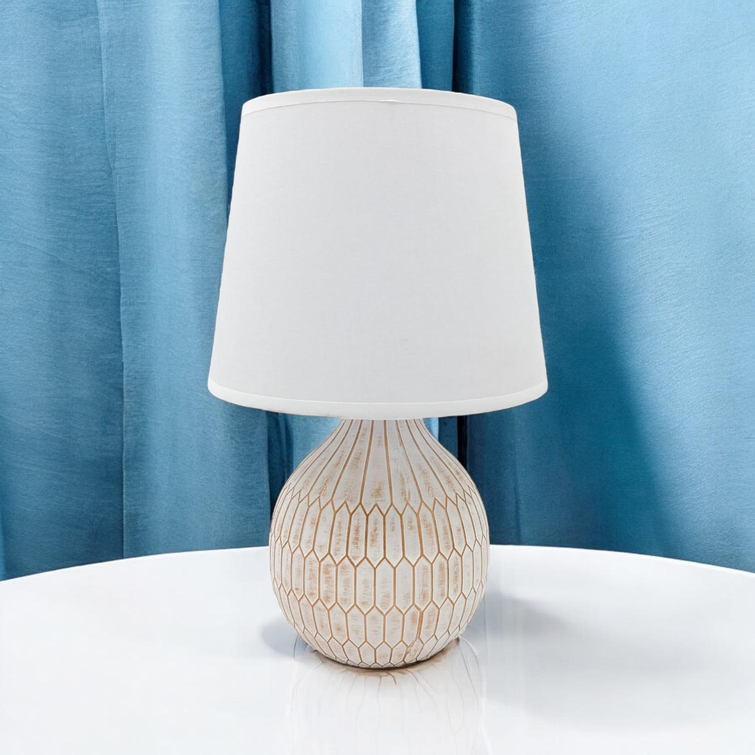MSL Traditional Table Lamp 36 x 22 x 22 cm with 9 Inch Shade, Inline Rocker Switch, Double Insulated