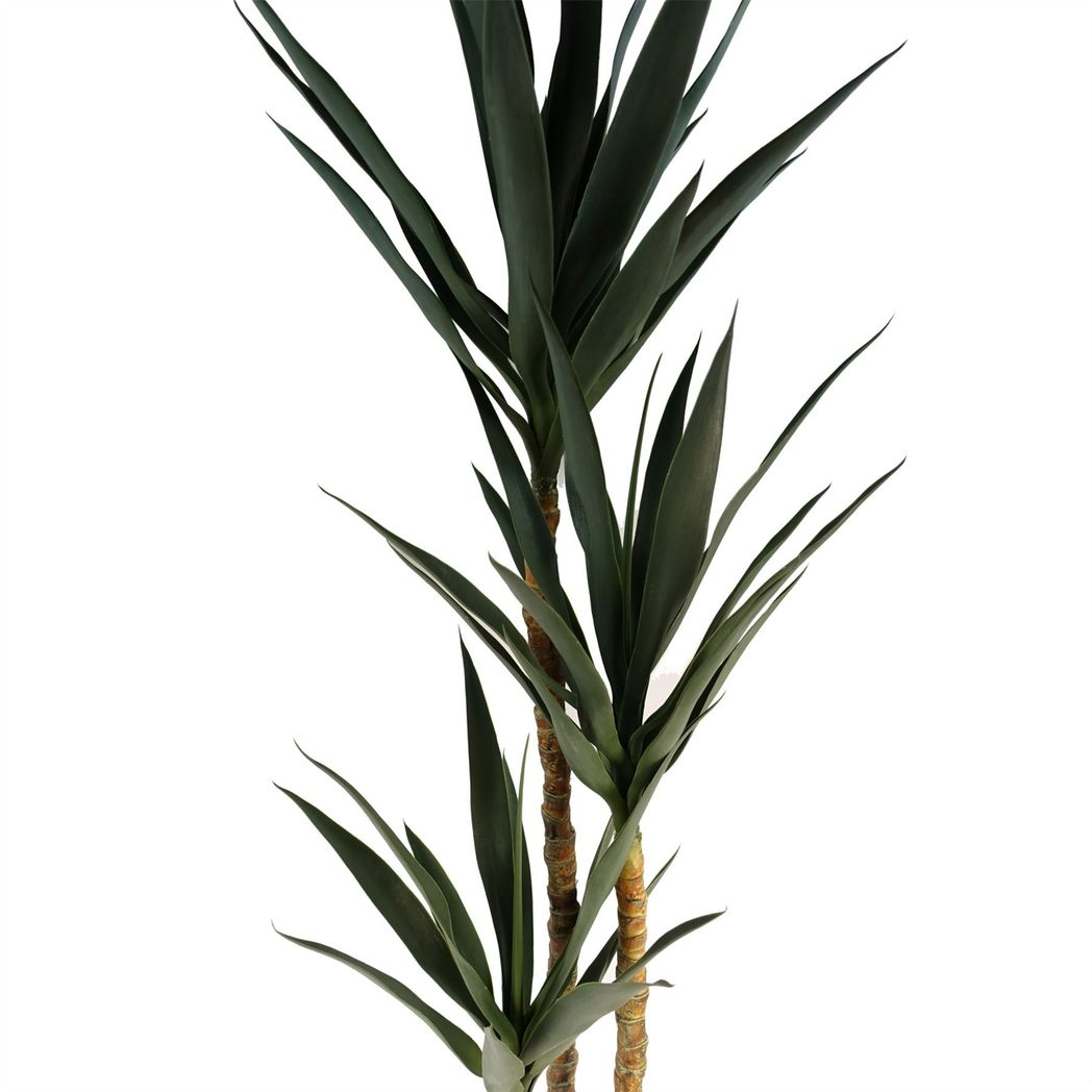 Leaf 170cm Artificial XL Triple Yukka Tree Plant, Spiky Realistic Plant in Plastic Pot