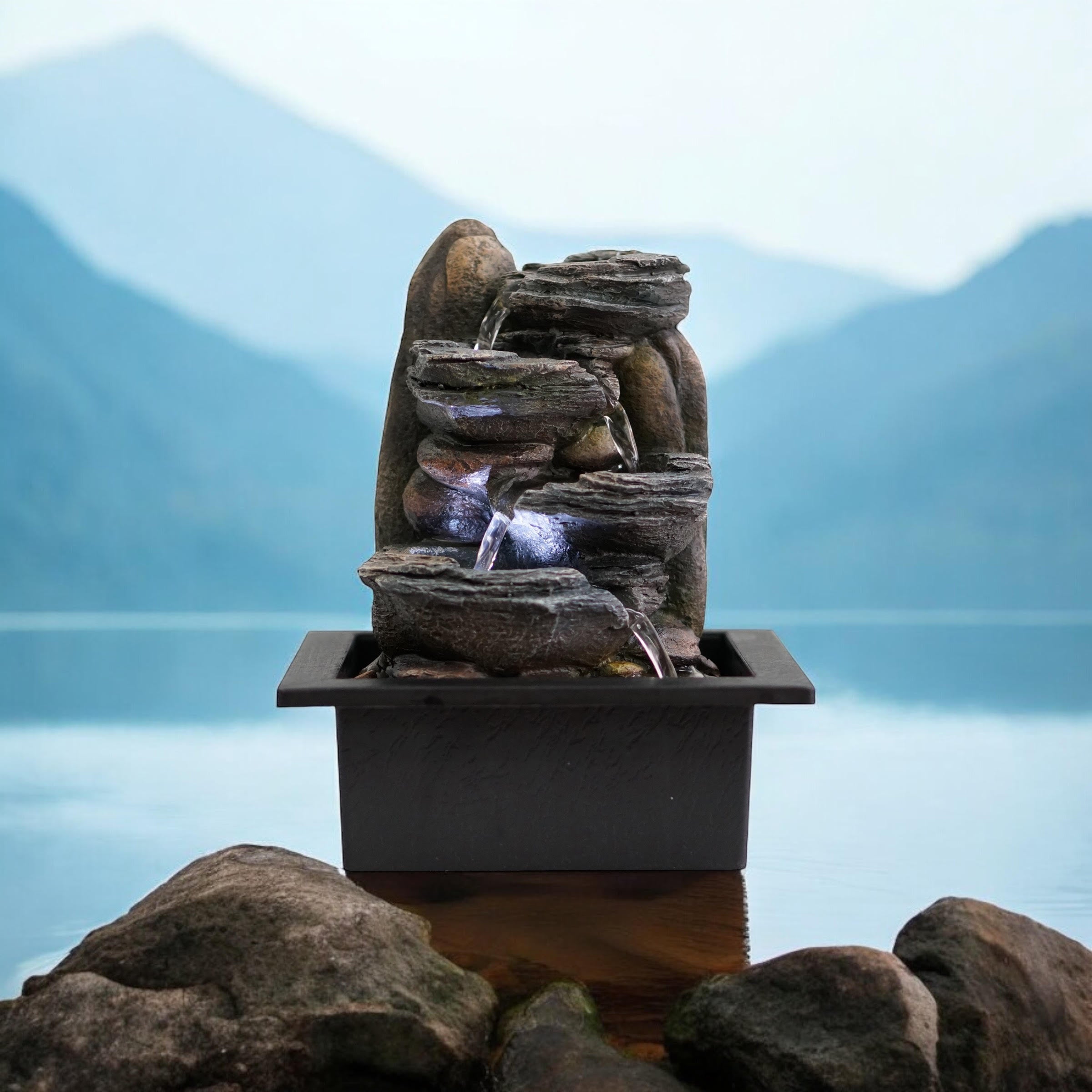 MSL 25cm Hand Finished 240V Tabletop Fountain