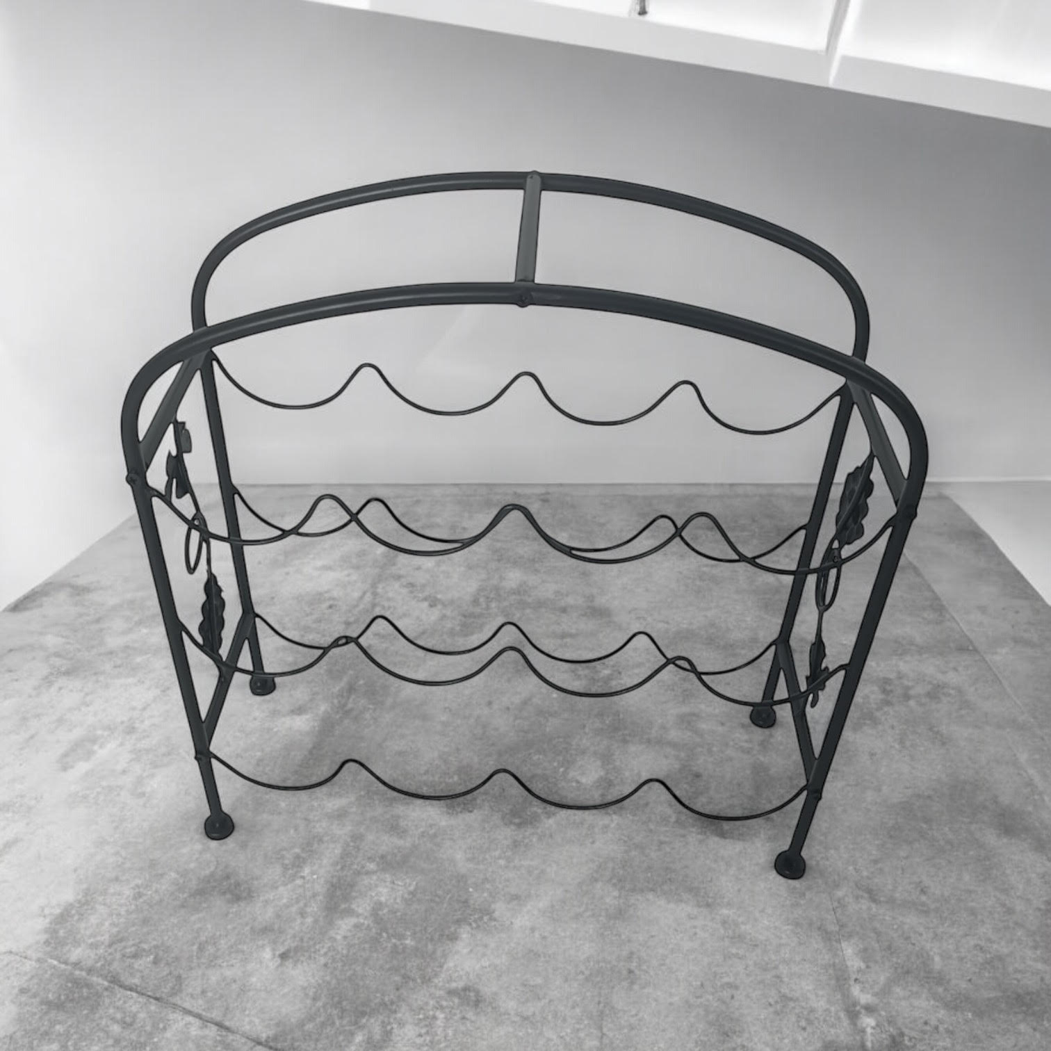 MSL 40cm Cast Iron Effect 12 Bottle Wine Rack