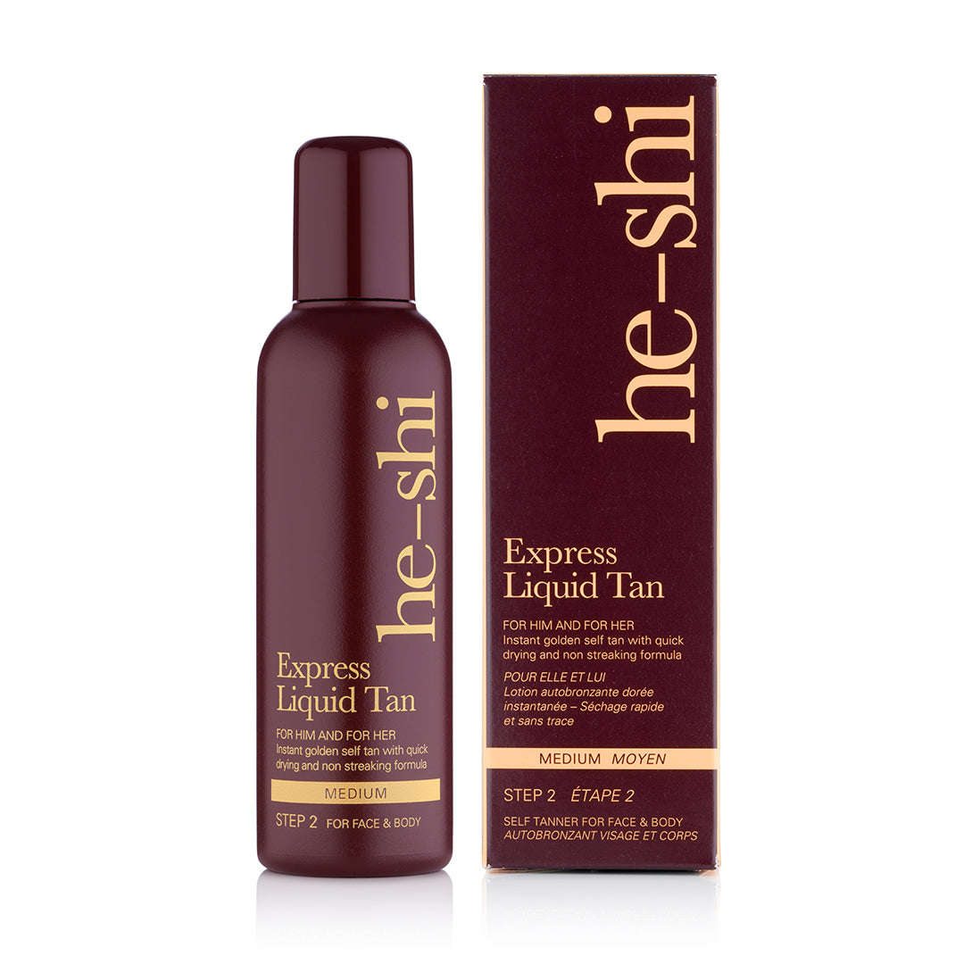 He-Shi Express Liquid Tan 150ml Medium Finish Self Tan for Face & Body
