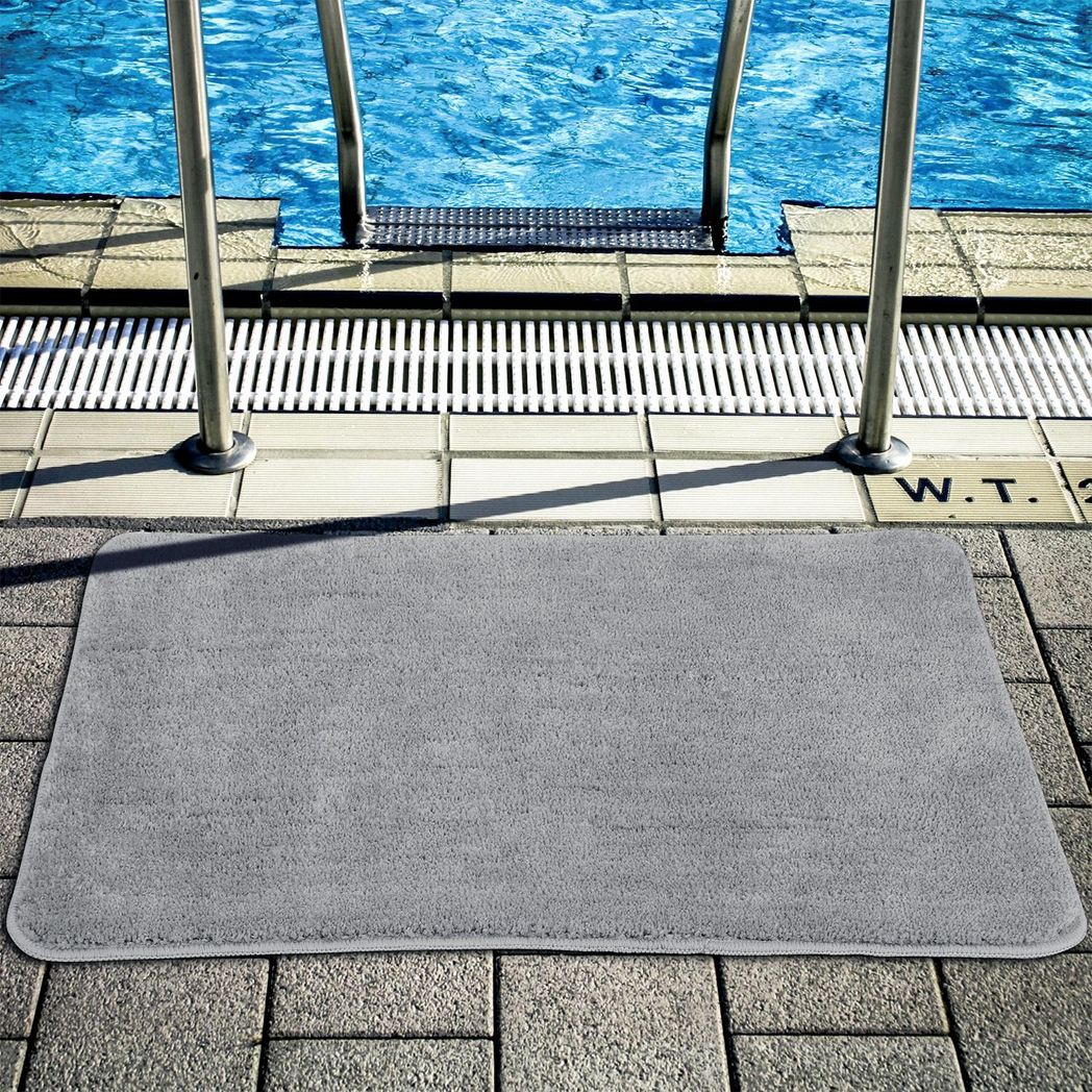 Vinsani Ultra Soft Bath Mat 60 x 90 cm, Light Grey