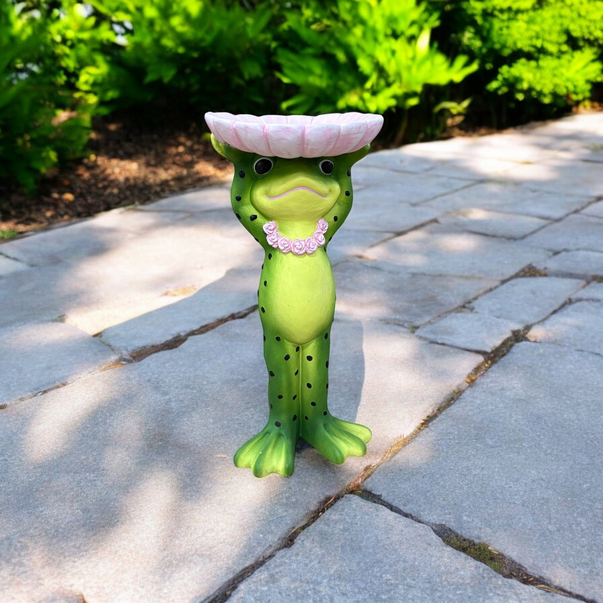 61cm Frog Statue for Garden, Patio, Pond, Flower Bed and Home Decor