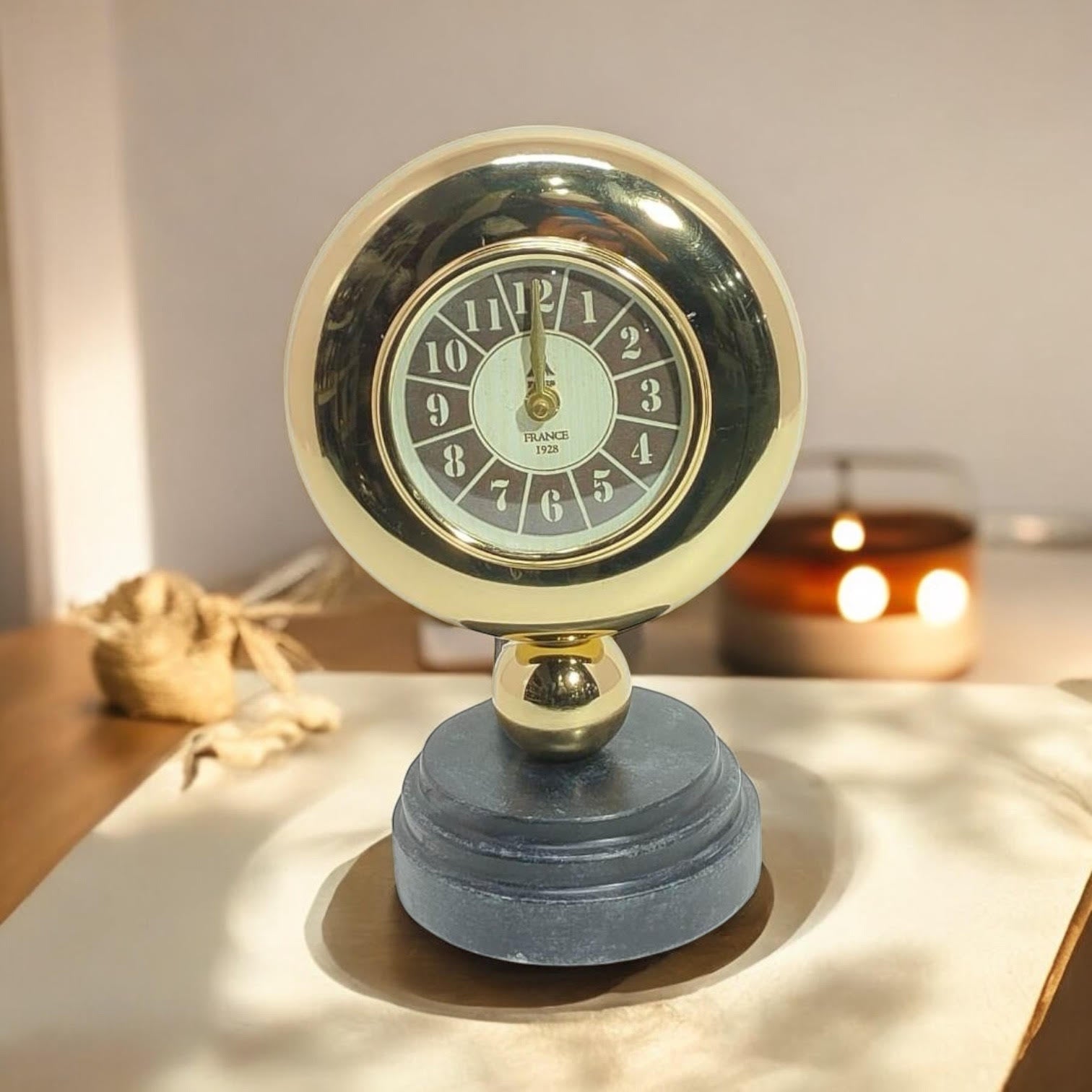 MSL Hand Finished Table Clock for 1 AA Battery