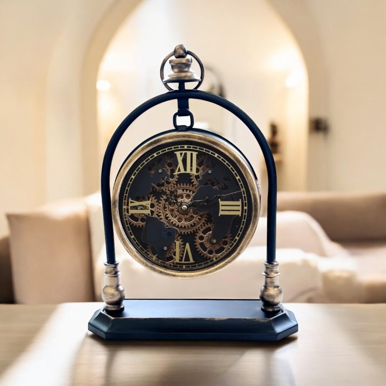 MSL 43cm Gear Clock, Hand Finished, 1 AA Battery