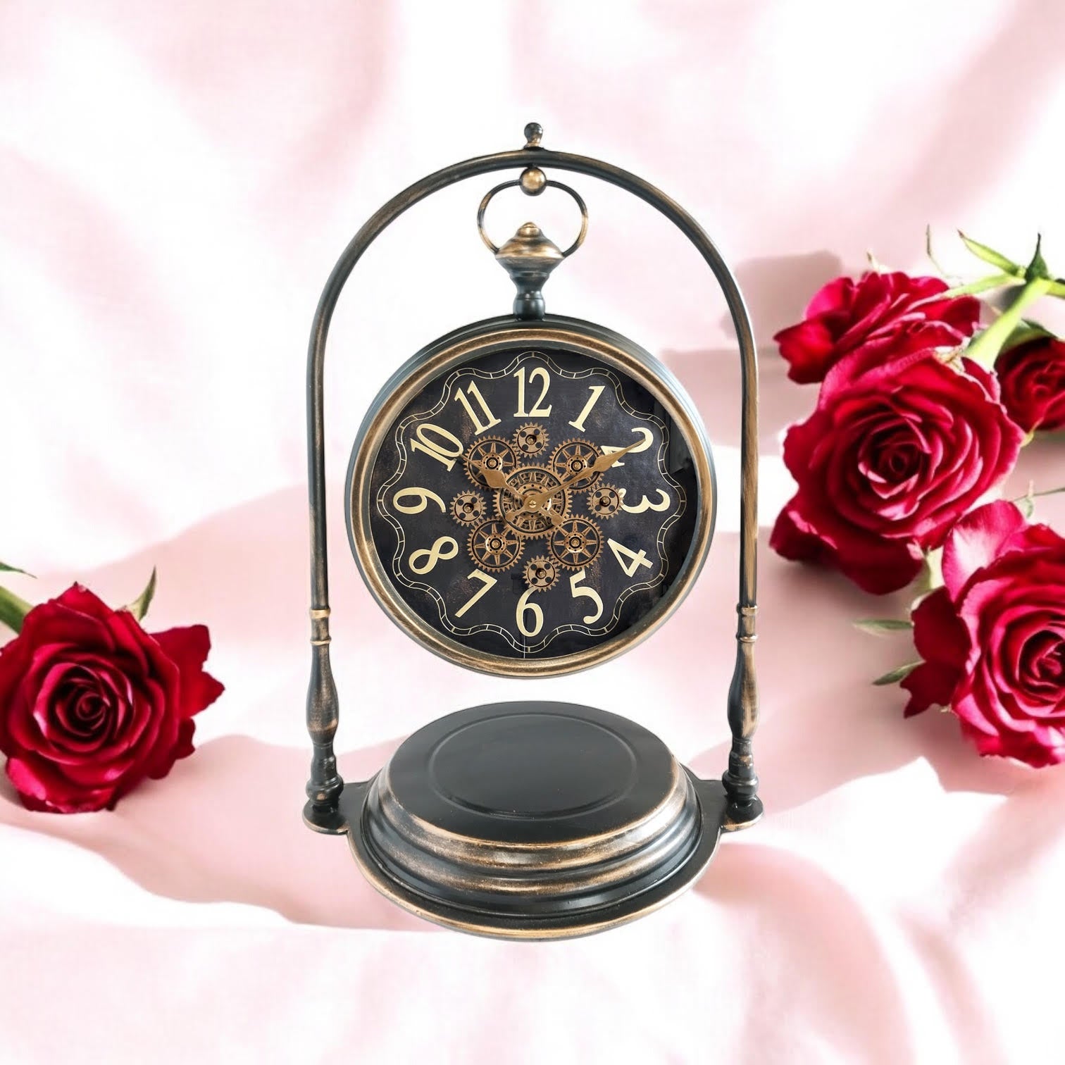 MSL 67cm Hand Finished Gear Clock for 1 AA Battery