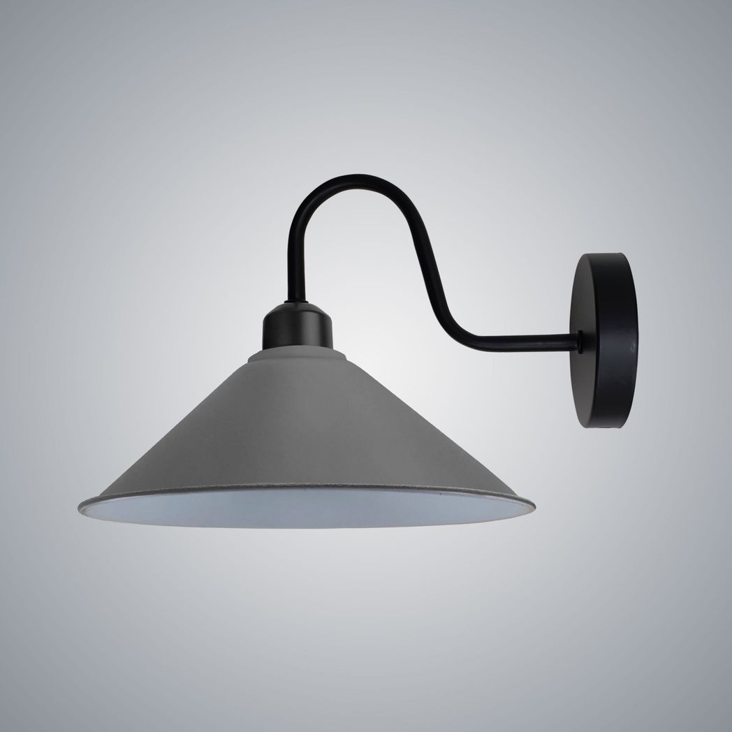 Vintage Metal Wall Sconce, E27 Base, Dimmable Indoor Light