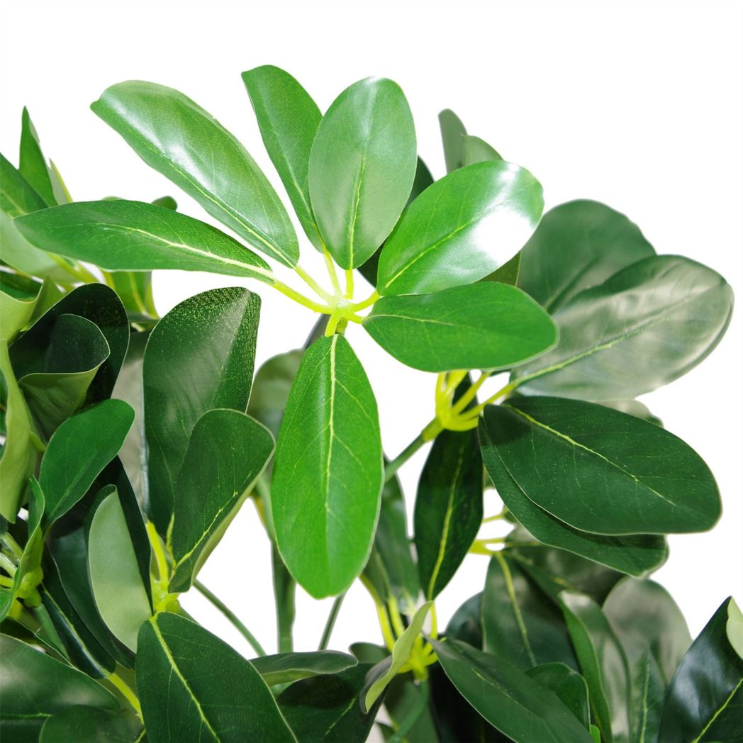 Leaf 95cm Dark Green Artificial Dwarf Umbrella Tree Plant in Pot