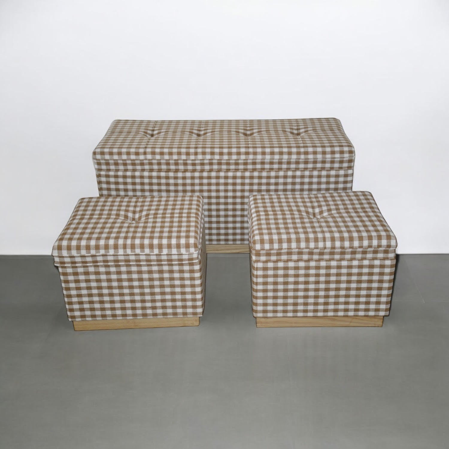 MSL Set of 3 Wooden Stools